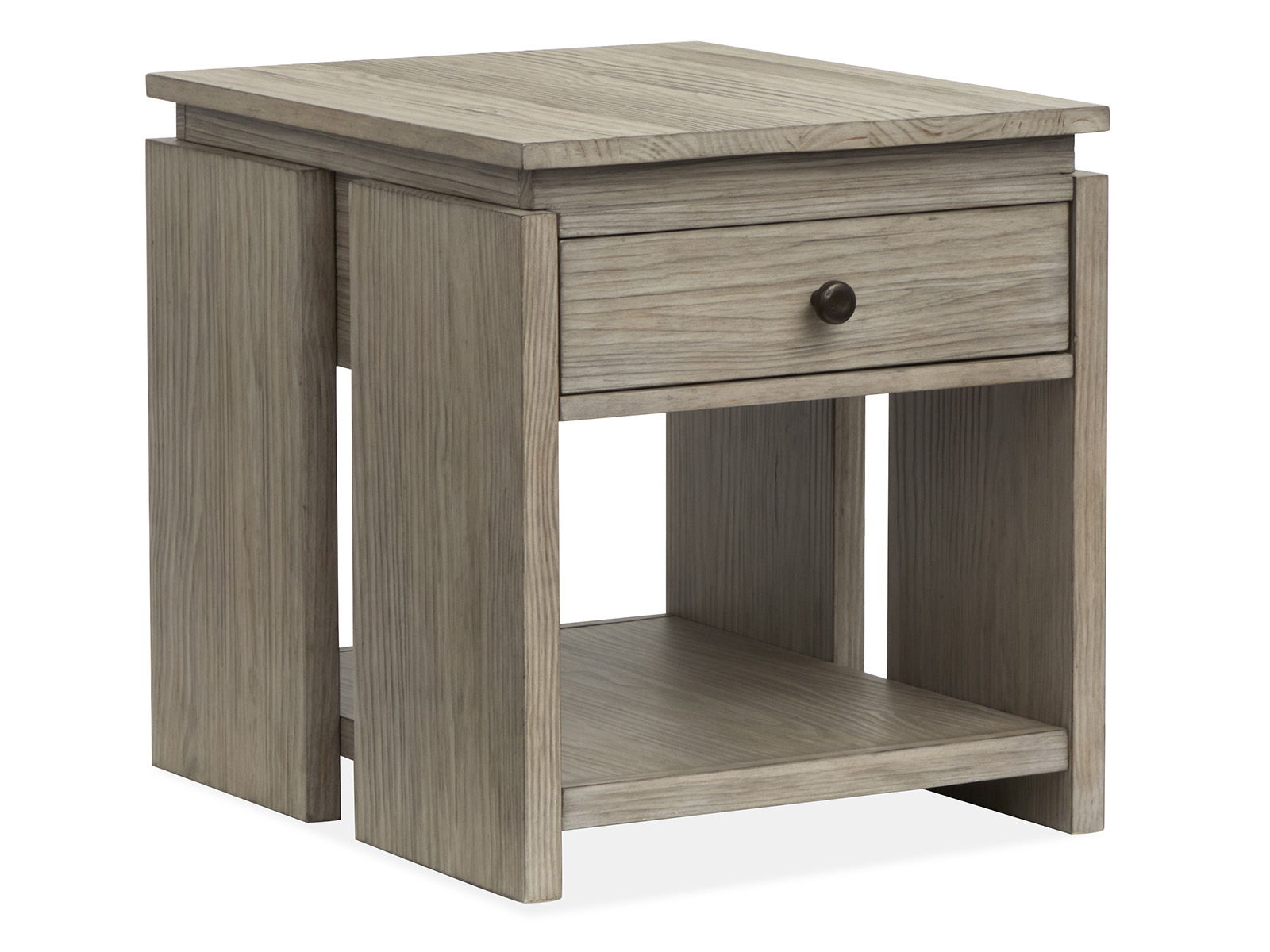 Conrad – Rectangular End Table – Stone Harbor Gray