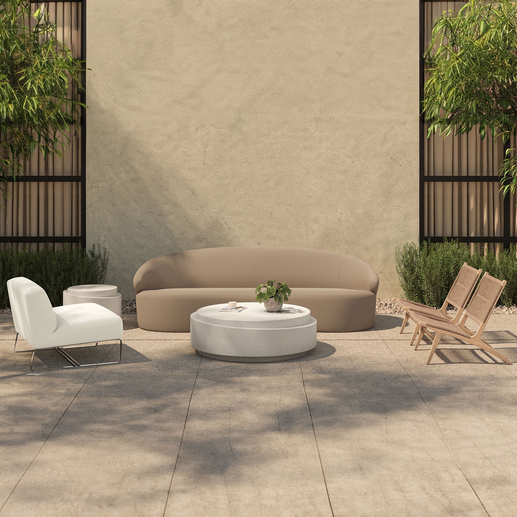 Cosmo - Outdoor Coffee Table - Beige - Image 2
