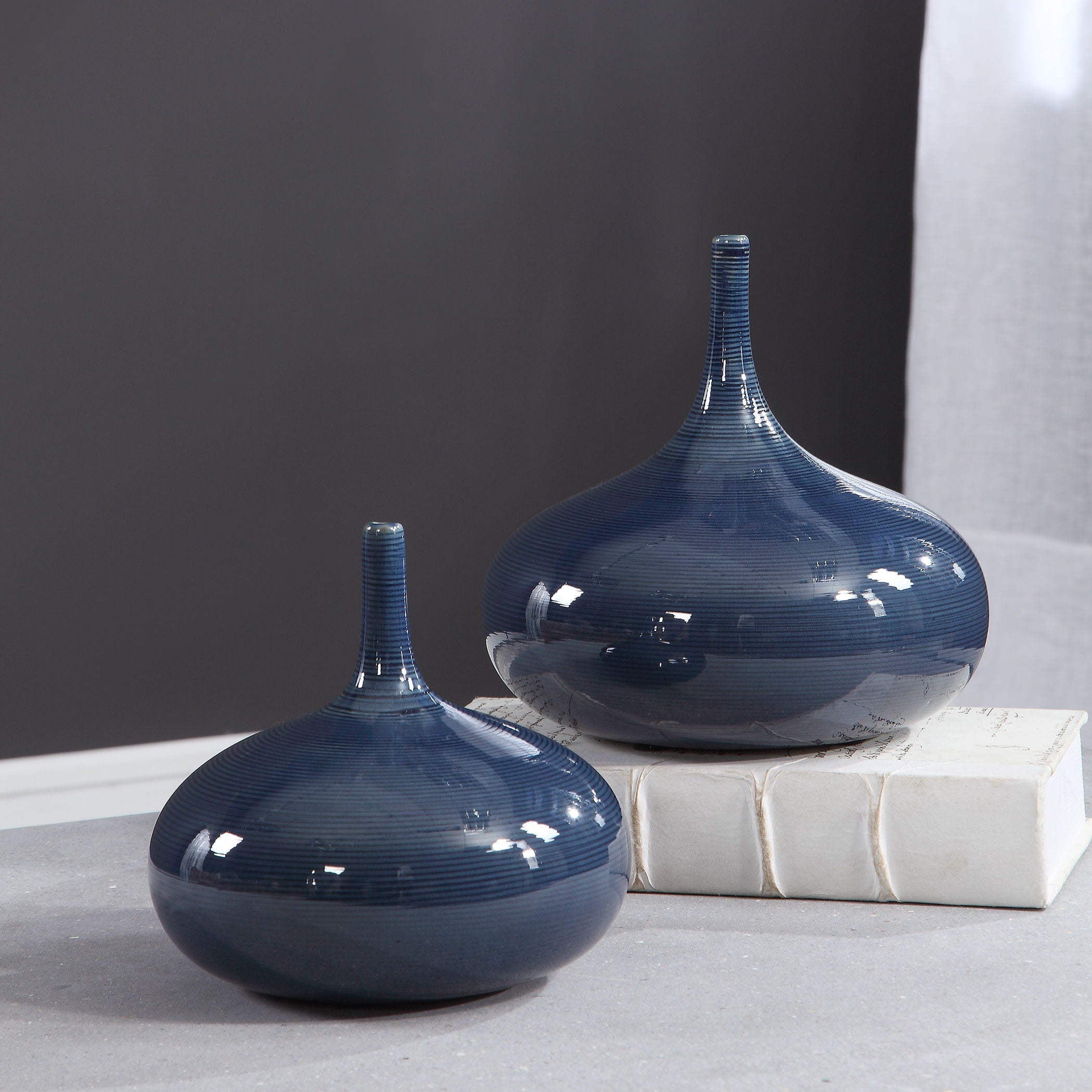 Zayan - Vases (Set of 2) - Blue - Image 3