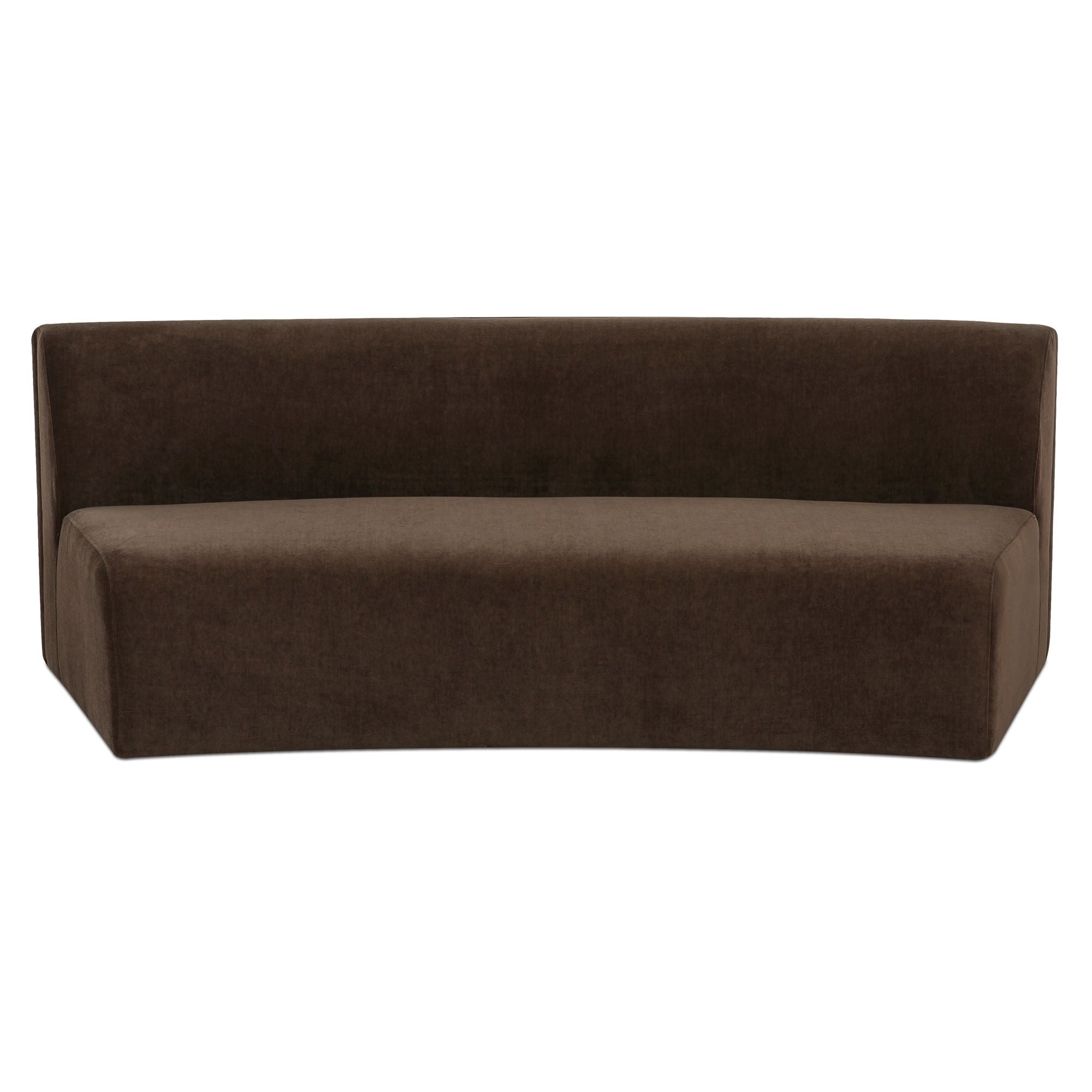 Naomi - Concave Sofa - Dark Brown - Image 1