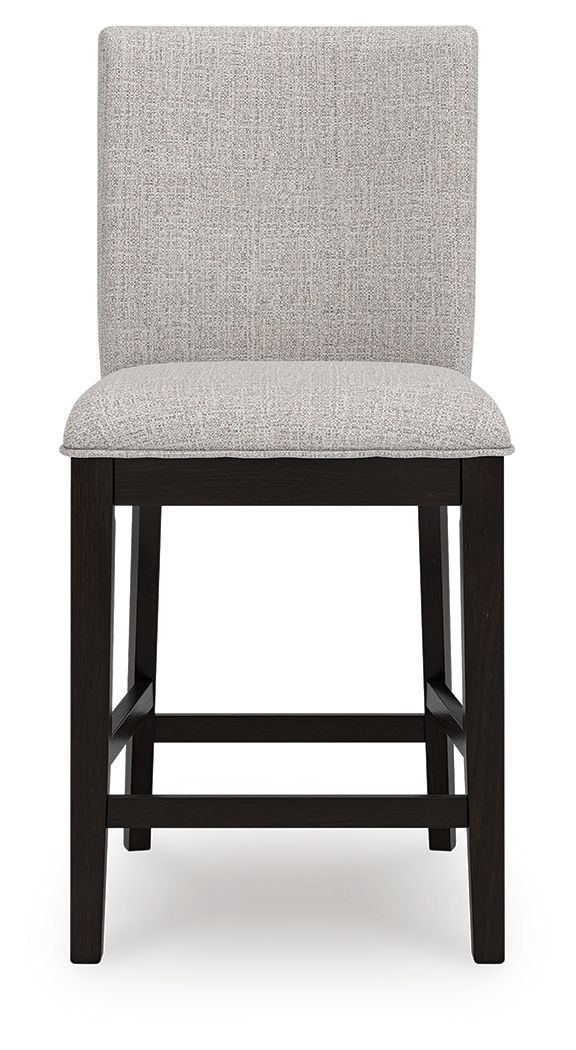 Neymorton - 5 Pc. - Rectangular Dining Room Counter Table, 4 Barstools - Dark Grayish Brown - Image 2