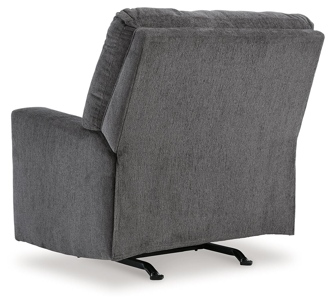 Rannis - Rocker Recliner - Fabric - Pewter - Image 3