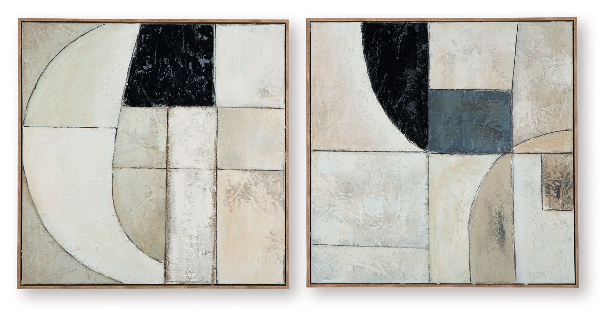 Bexlen – Wall Art Set (Set of 2) – Tan / Taupe / Black