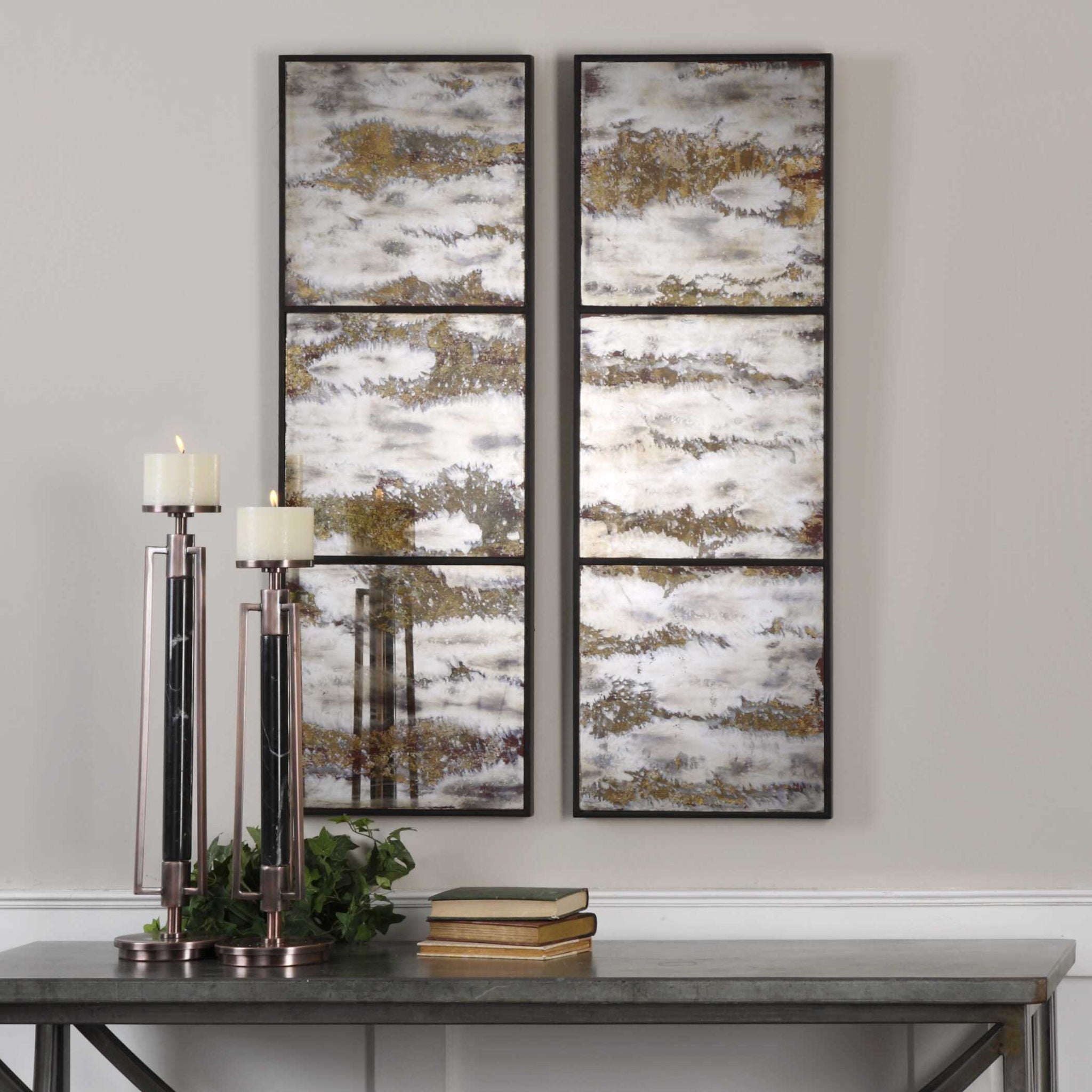Rahila - Antiqued Mirror (Set of 2) - Black - Image 2