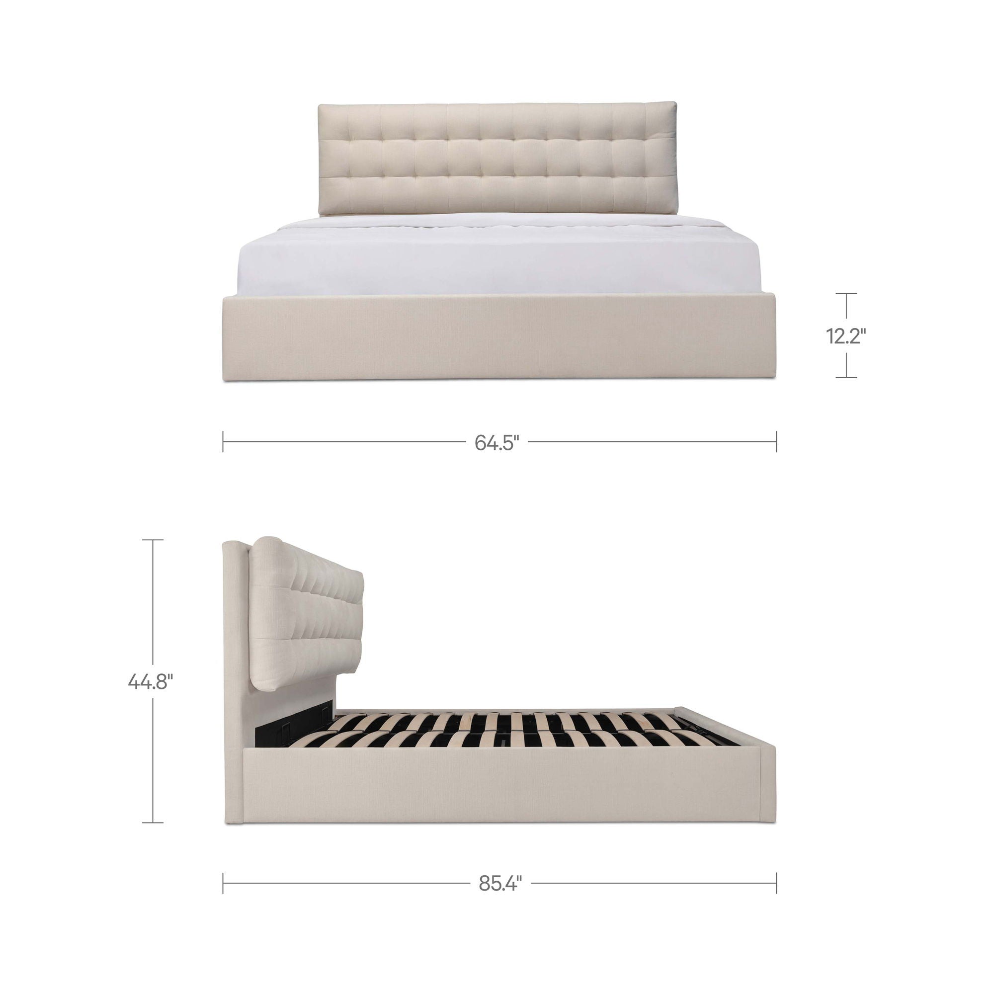 Sebastion - Queen Storage Bed - Cream - Image 3