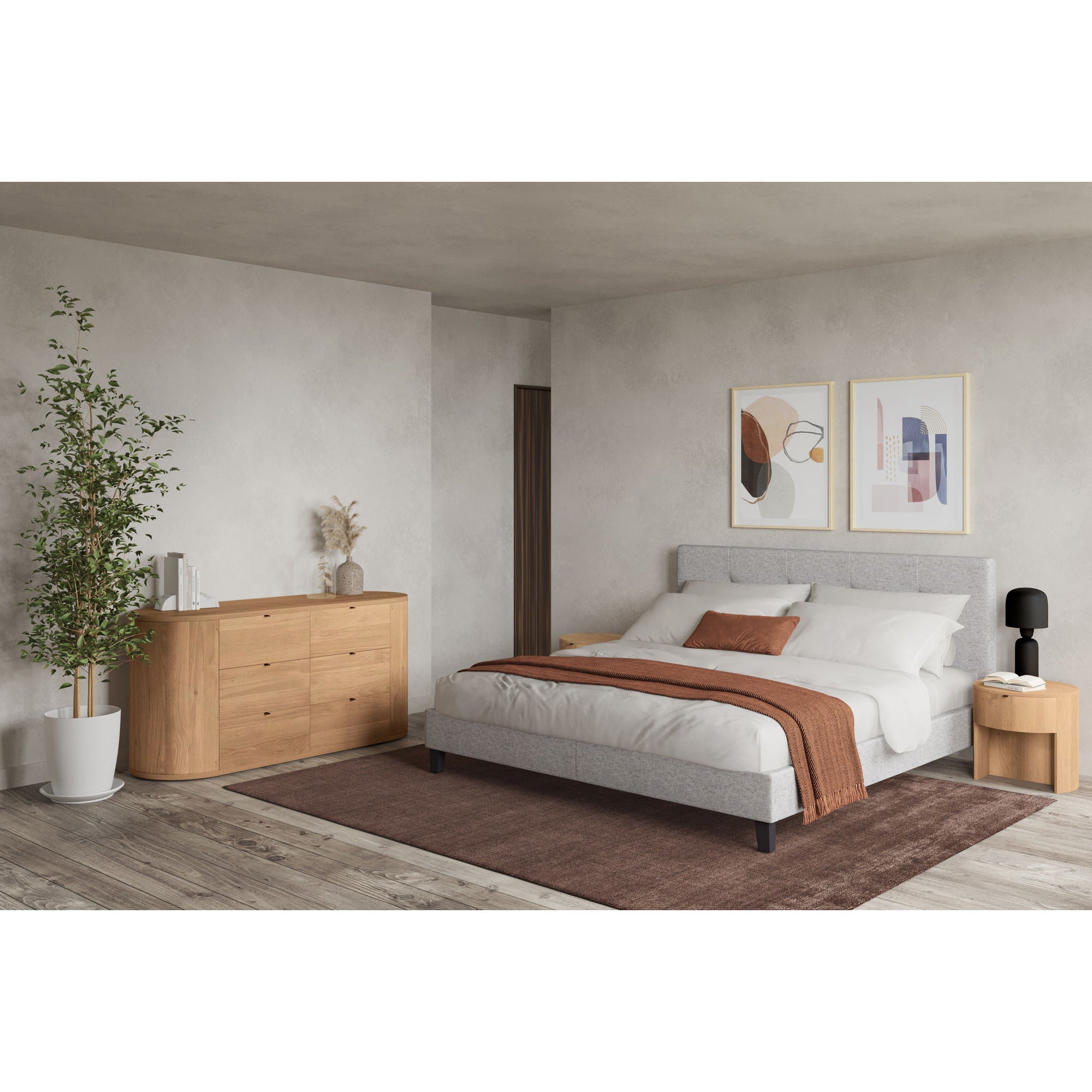 Theo - One Drawer Nightstand - Light Brown - Image 3