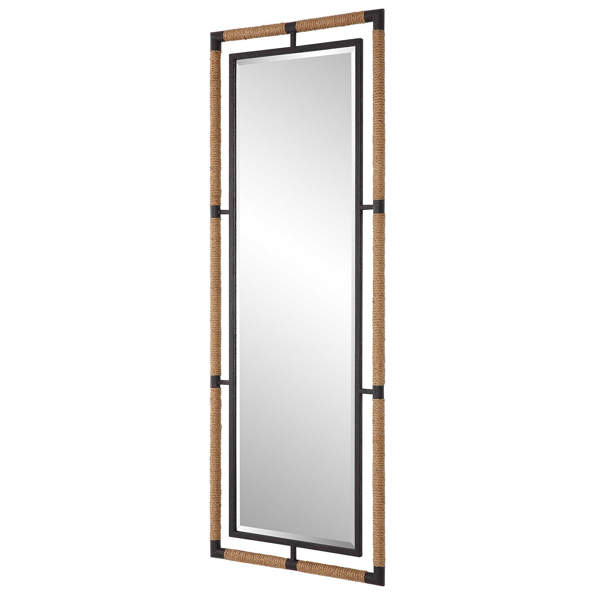 Melville - Iron & Rope Tall Mirror - Light Brown - Image 2