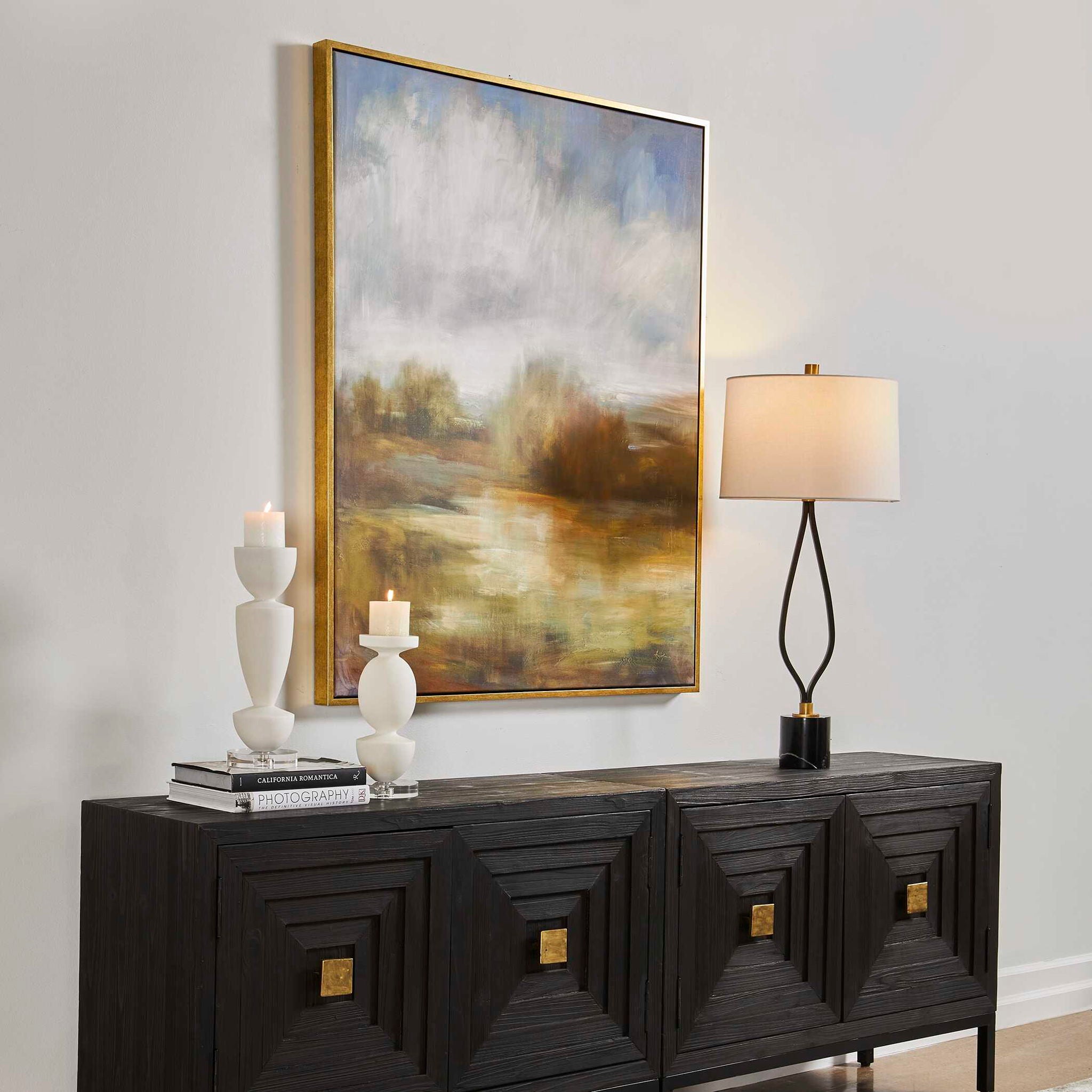 John's - Field Framed Landscape Art - Beige - Image 2