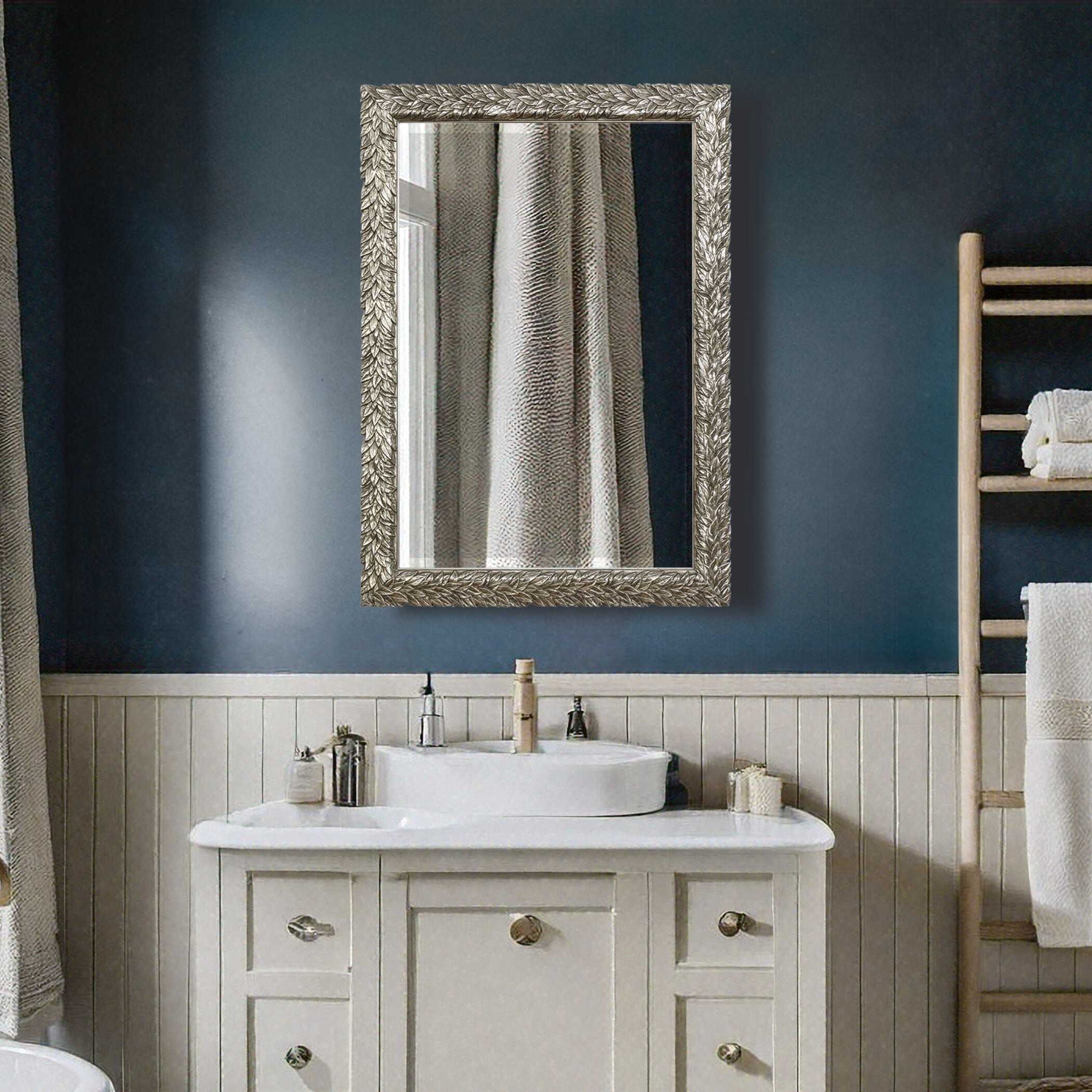 Evelina - Leaves Mirror - Silver - Image 3