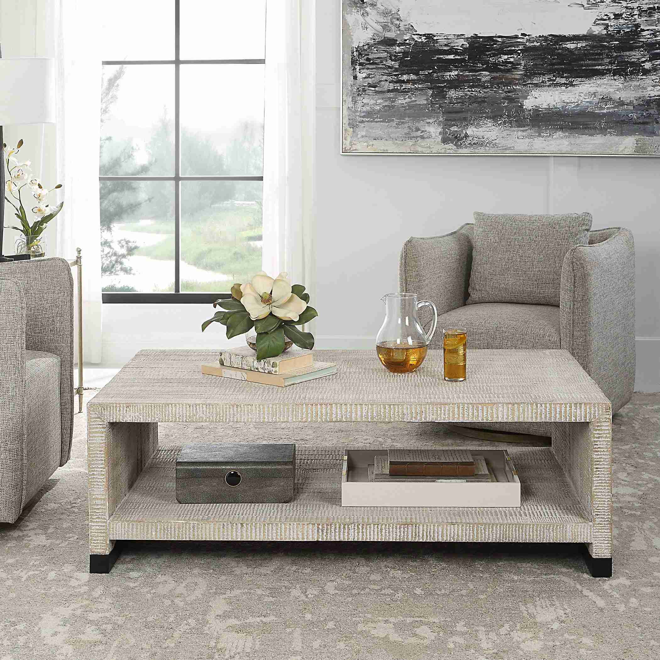 Bosk - White Washed Coffee Table - Image 2