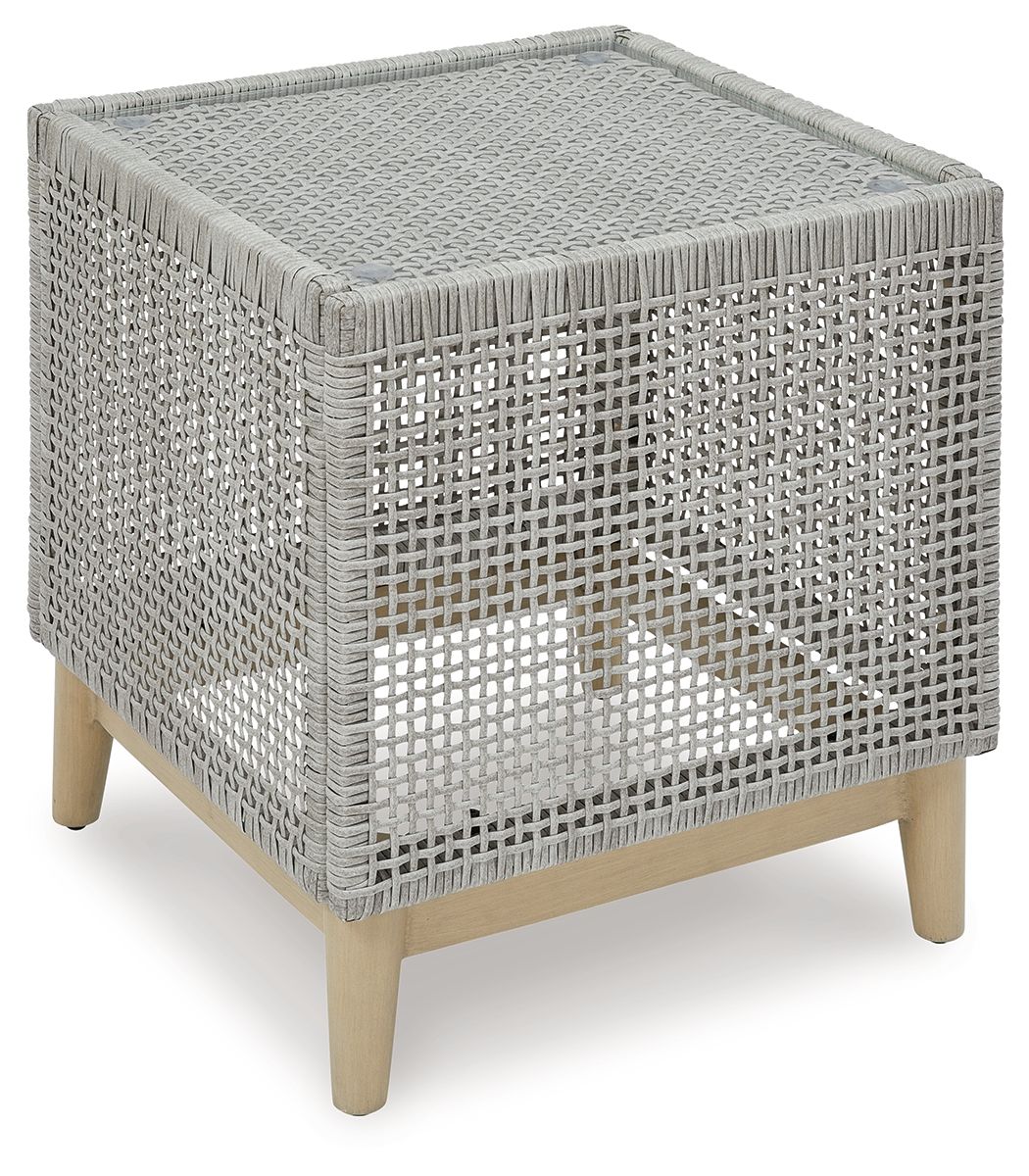 Seton Creek - Square End Table - Gray - Image 1