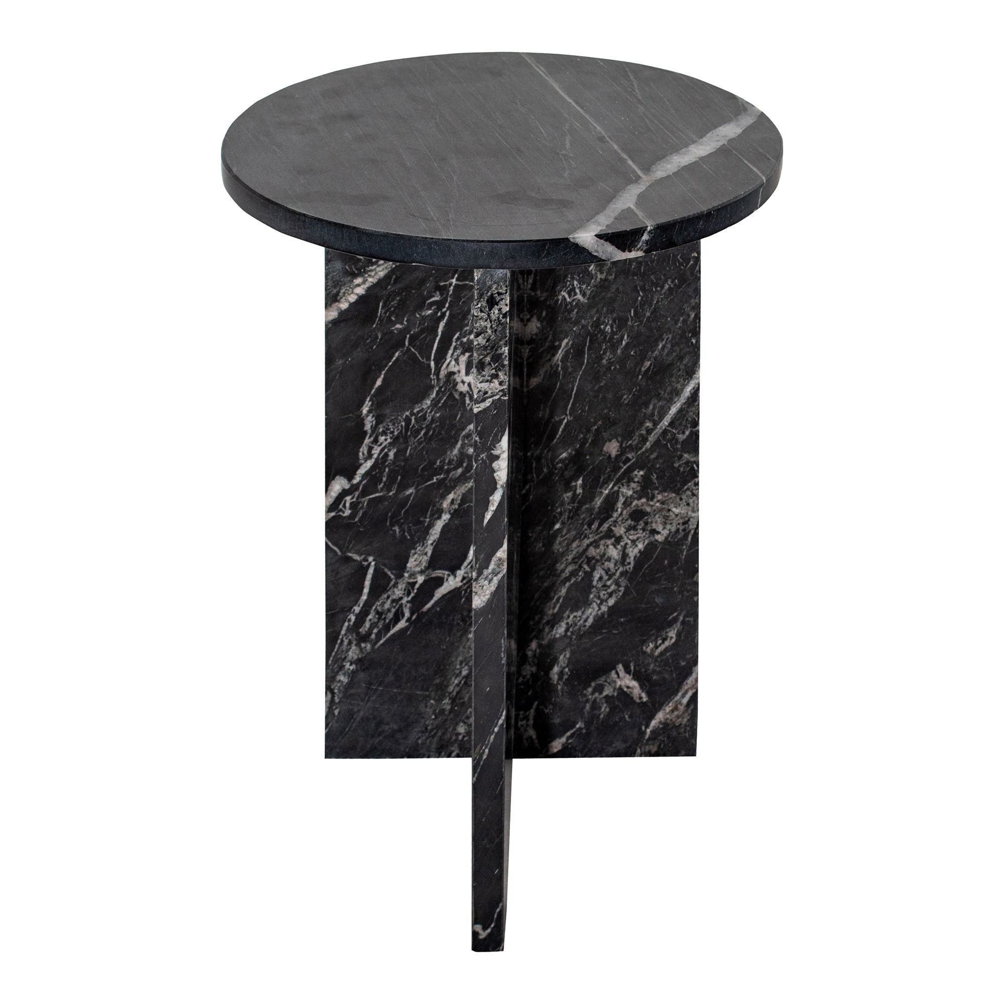 Grace - Marble Accent Table - Black - Image 1