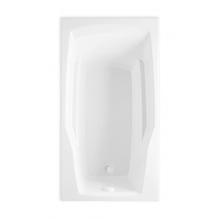 Soaking Tub Left Drain White Rectangle 56 Gallons 60 x 32 x 20-1/2 Inch - Image 1