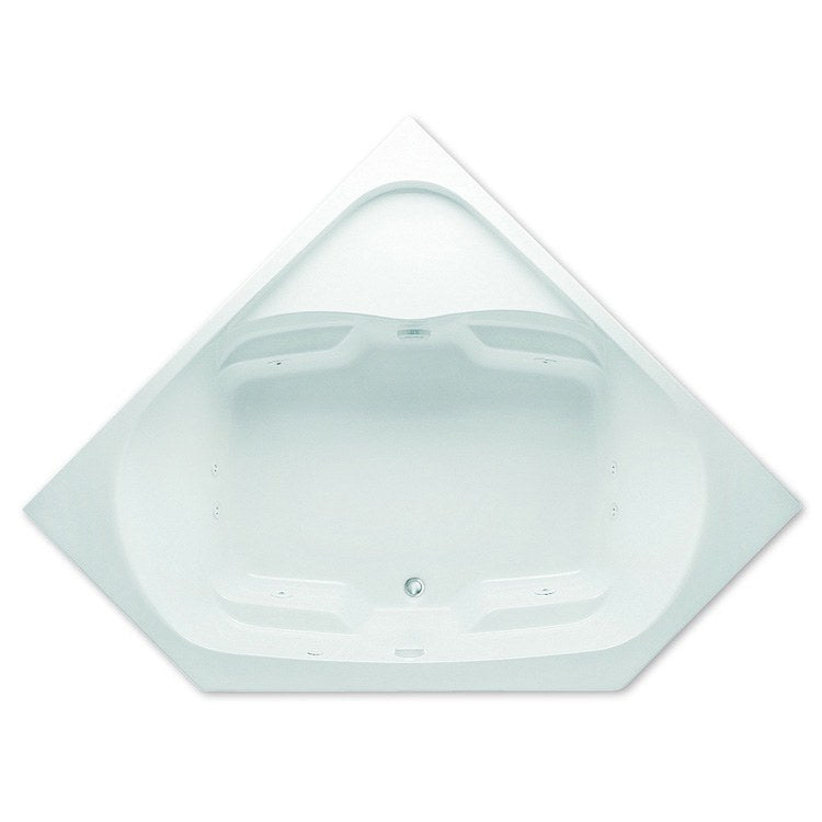 Whirlpool Tub 60 x 60 x 22 Inch Neo-Angle Front Drain White - Image 1