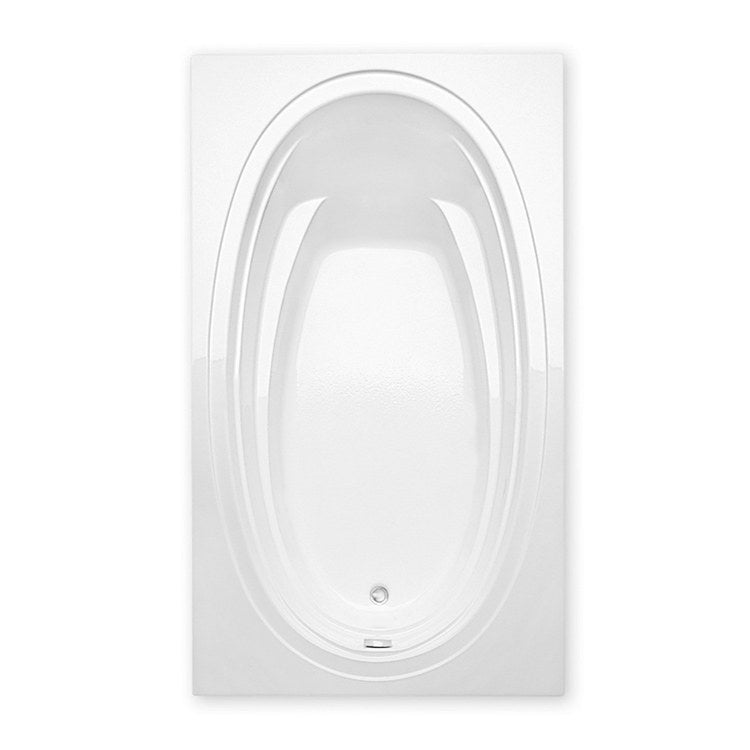 Soaking Tub Left Drain White Rectangle 67 Gallons 72 x 42 x 23-7/8 Inch - Image 1