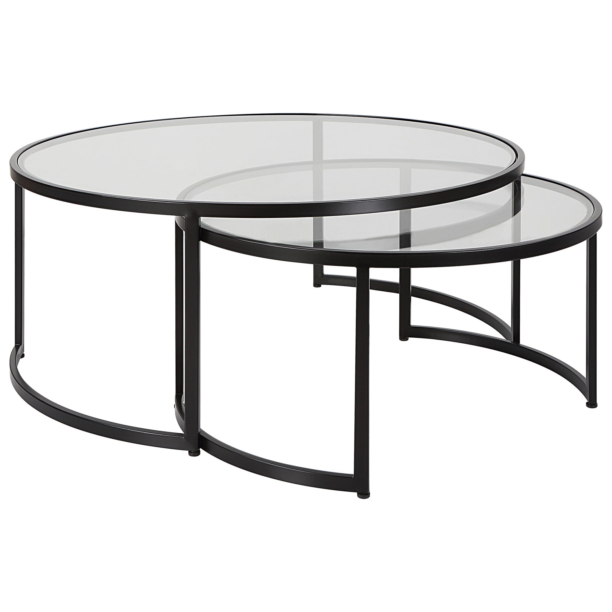 Rhea - Nesting Coffee Tables (Set of 2) - Black - Image 1