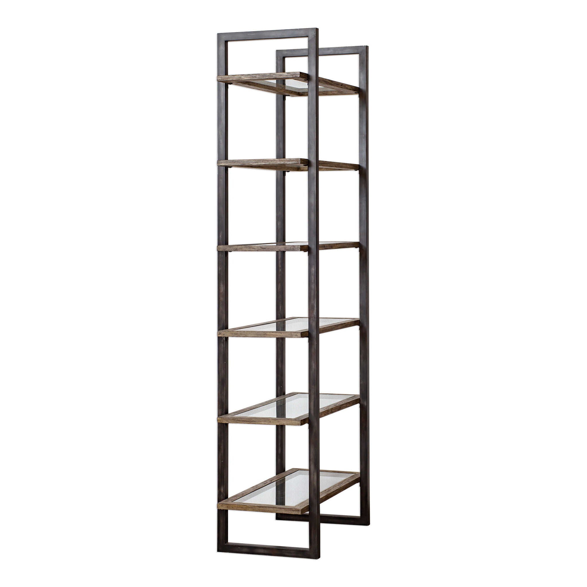 Olwyn - Industrial Etagere - Dark Brown - Image 3