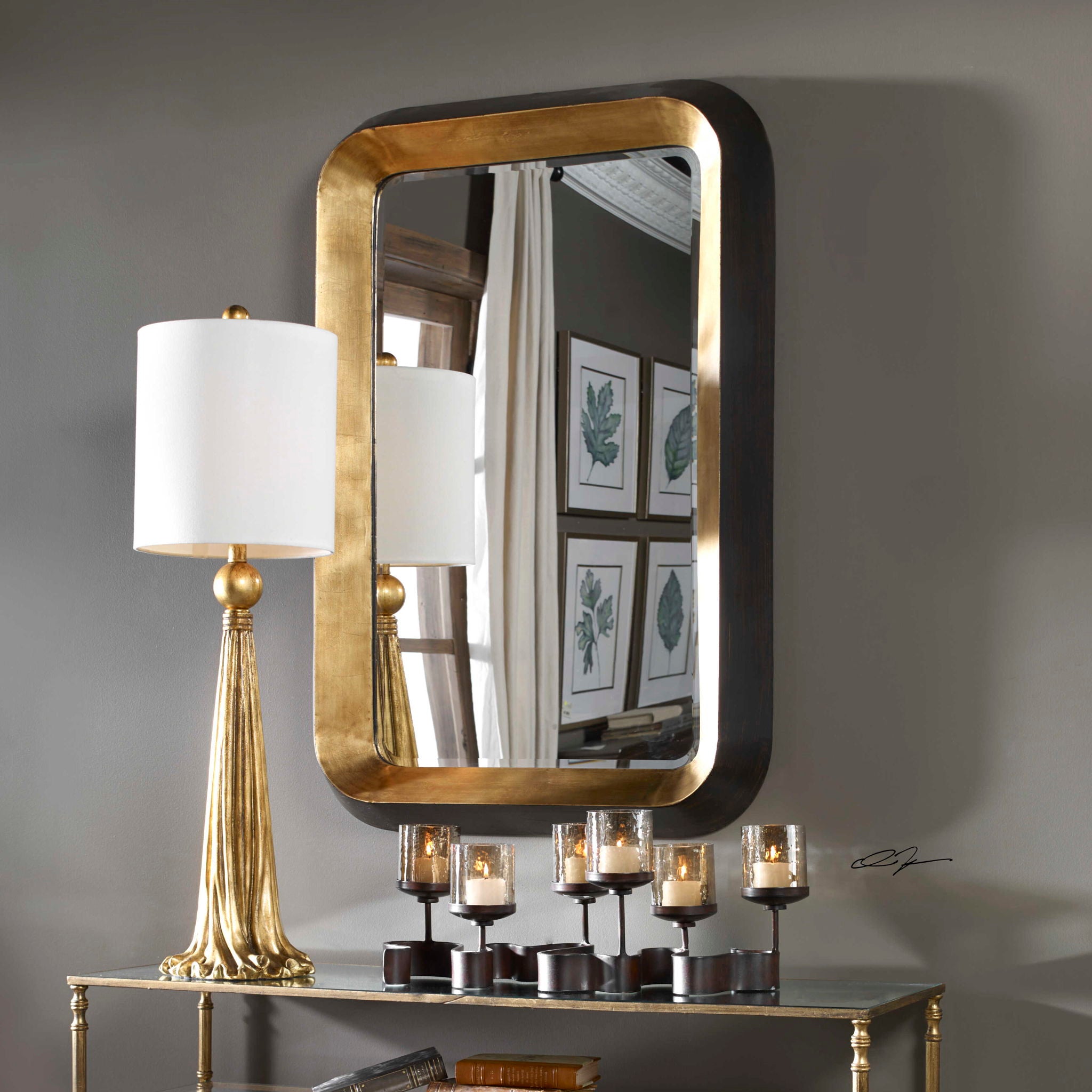 Niva - Metallic Wall Mirror - Gold - Image 3