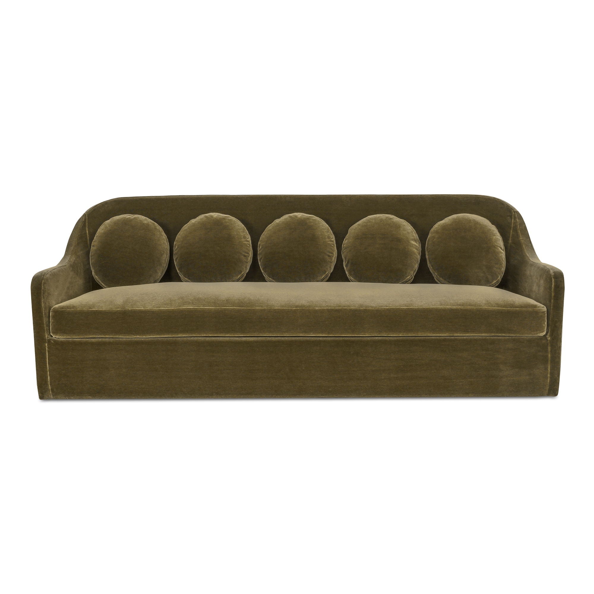 Rialto - Faux Mohair Sofa - Dark Green - Image 1