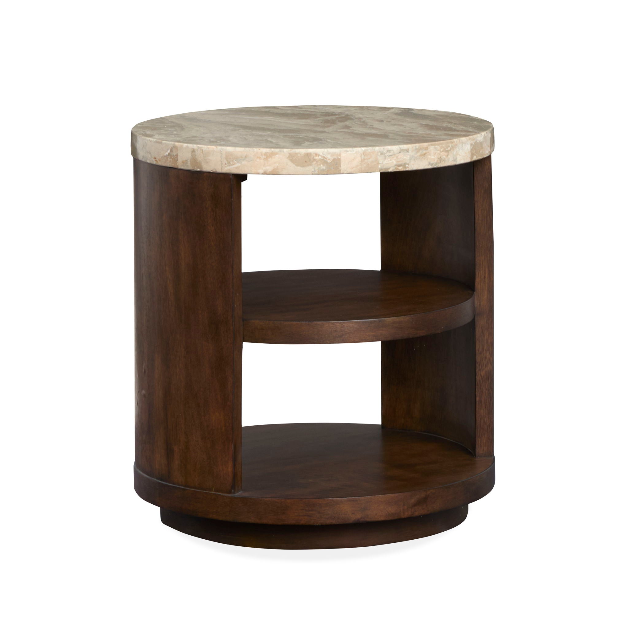 McPherson - Round End Table - Burnt Umber - Image 1