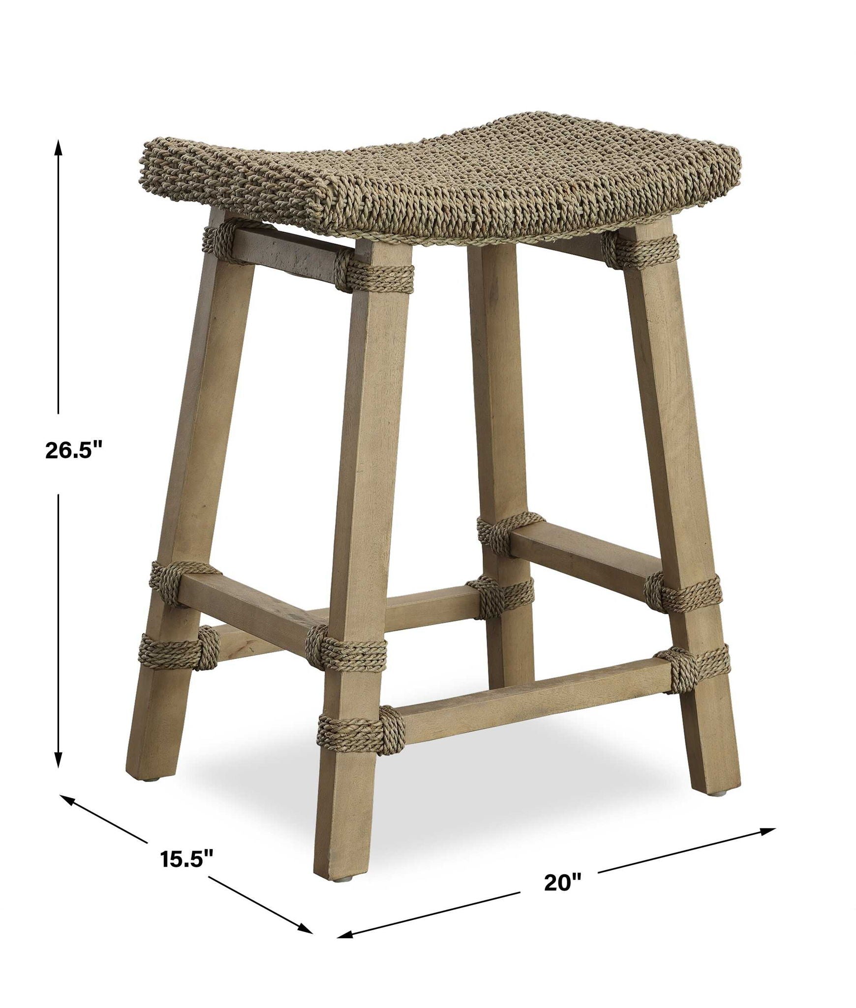 Everglade - Sea Grass Counter Stool - Beige - Image 3