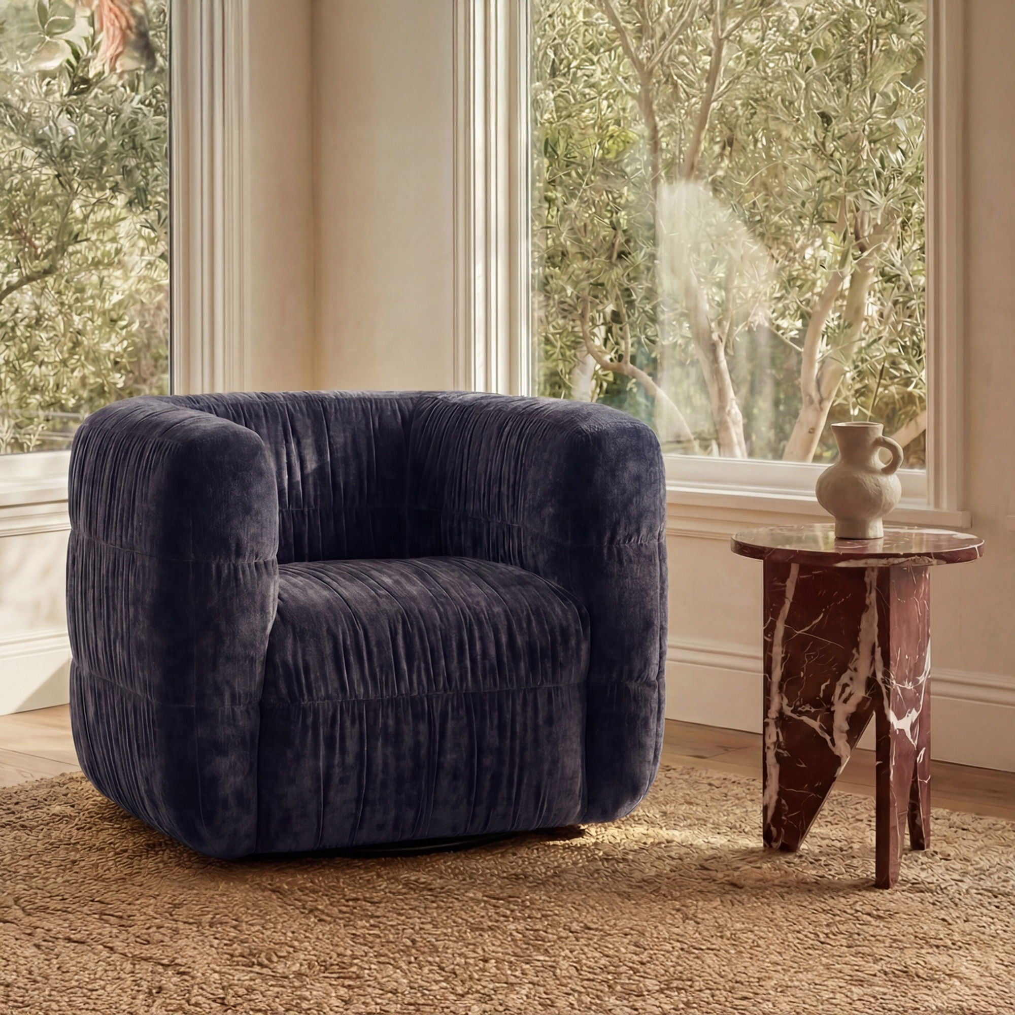 Robson – Swivel Chair – Navy