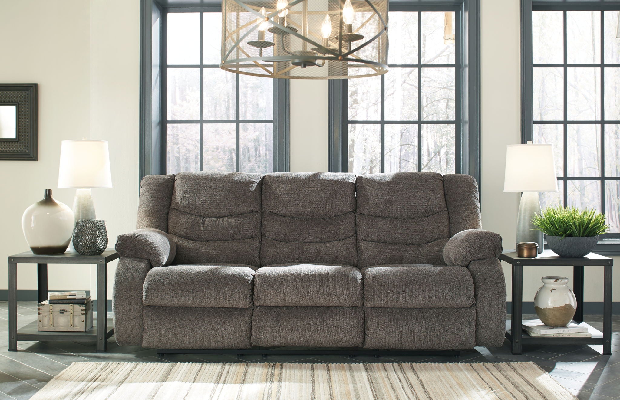Tulen - 2 Pc. - Reclining Sofa, Reclining Loveseat - Gray - Image 2