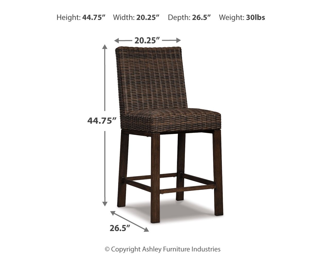 Paradise Trail - Barstool (Set of 2) - Medium Brown - Image 3