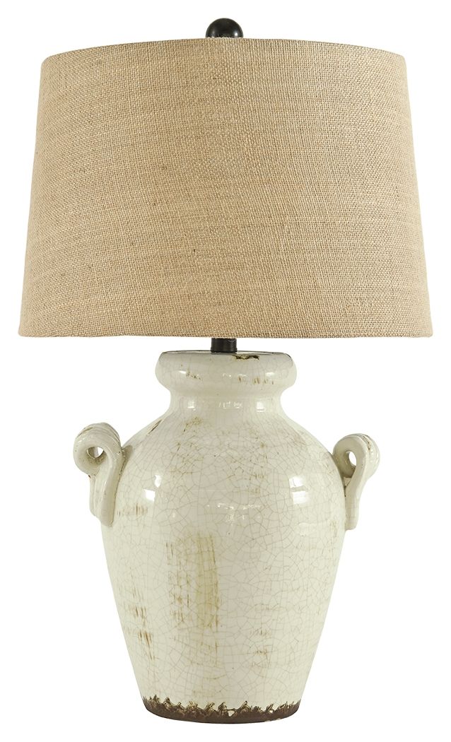Emelda - Ceramic Table Lamp  - Cream - Image 1