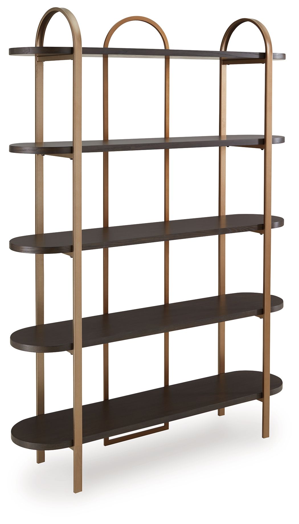 Brentmour – Bookcase – Brown / Gold Finish