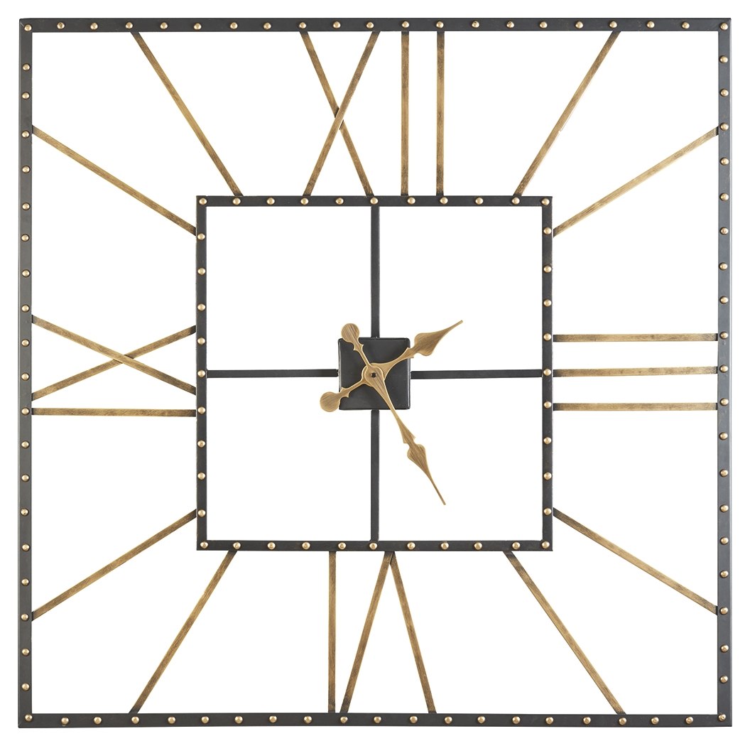 Thames – Wall Clock – Black / Gold Finish