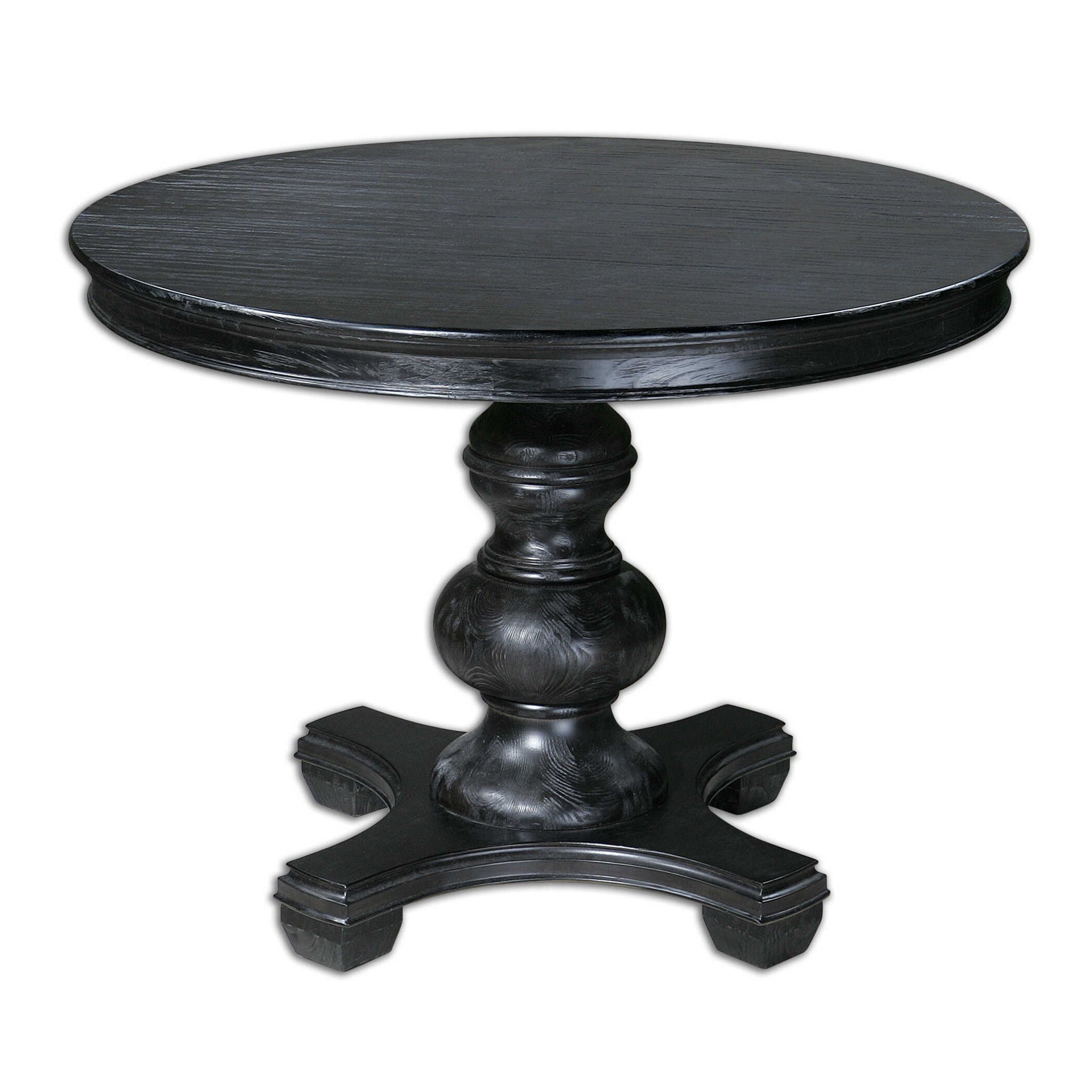 Brynmore – Wood Grain Round Table – Black