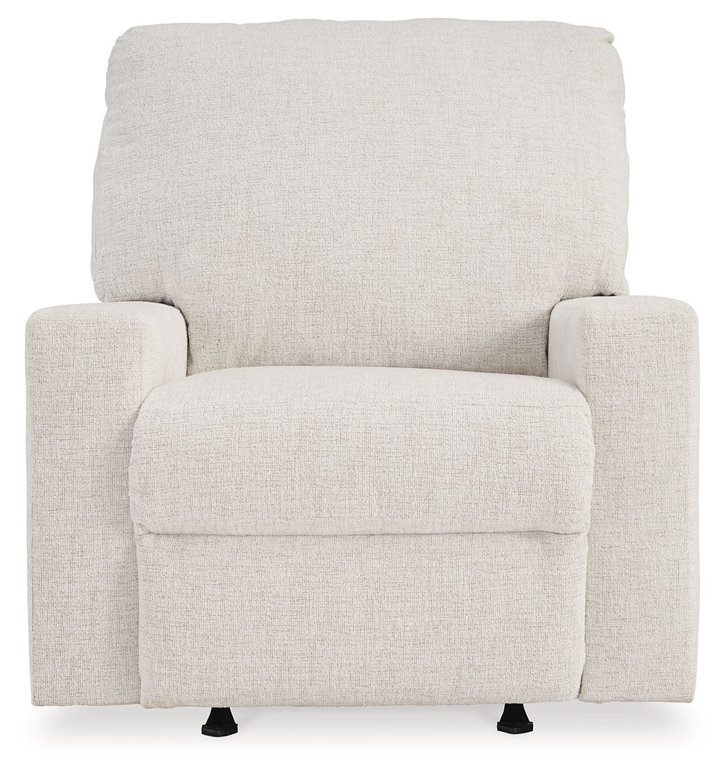 Rannis - Rocker Recliner - Fabric - Snow - Image 3