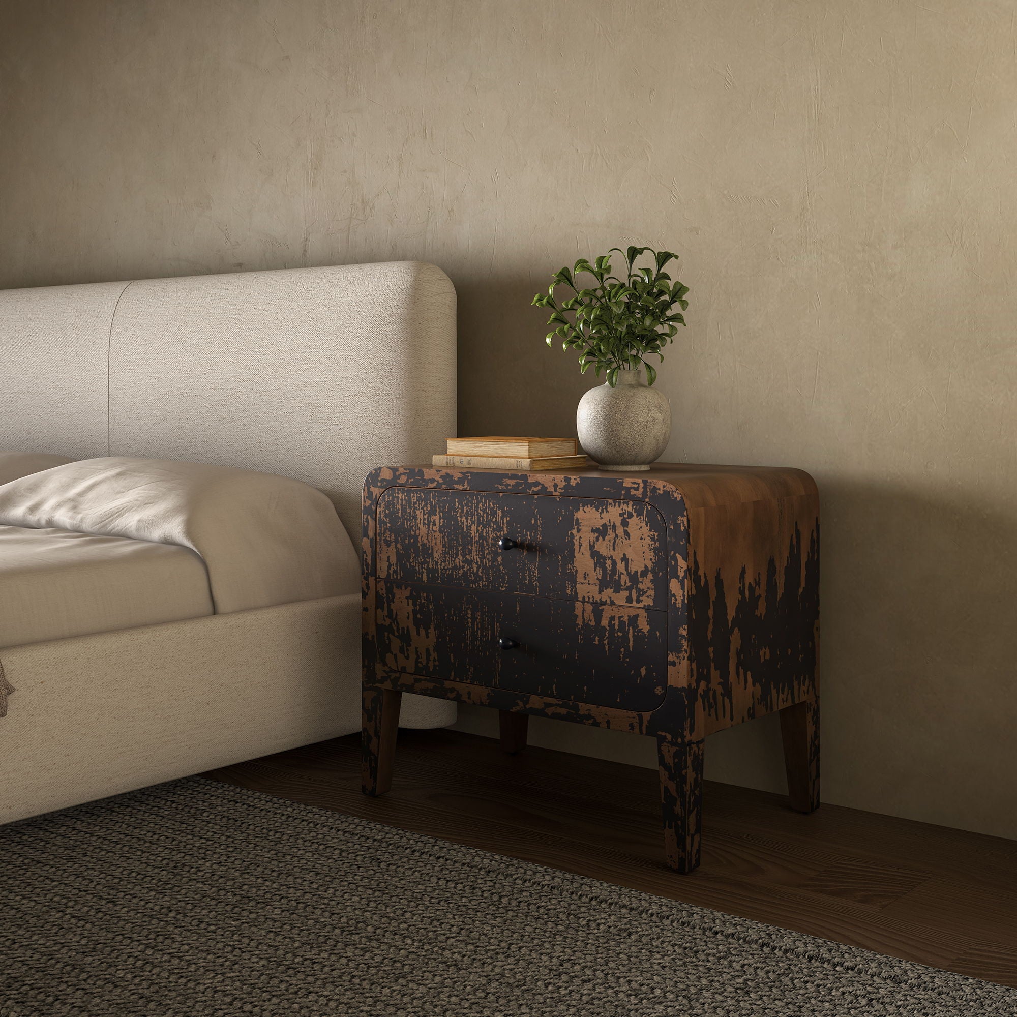 Iris - Nightstand - Distressed Black - Image 2