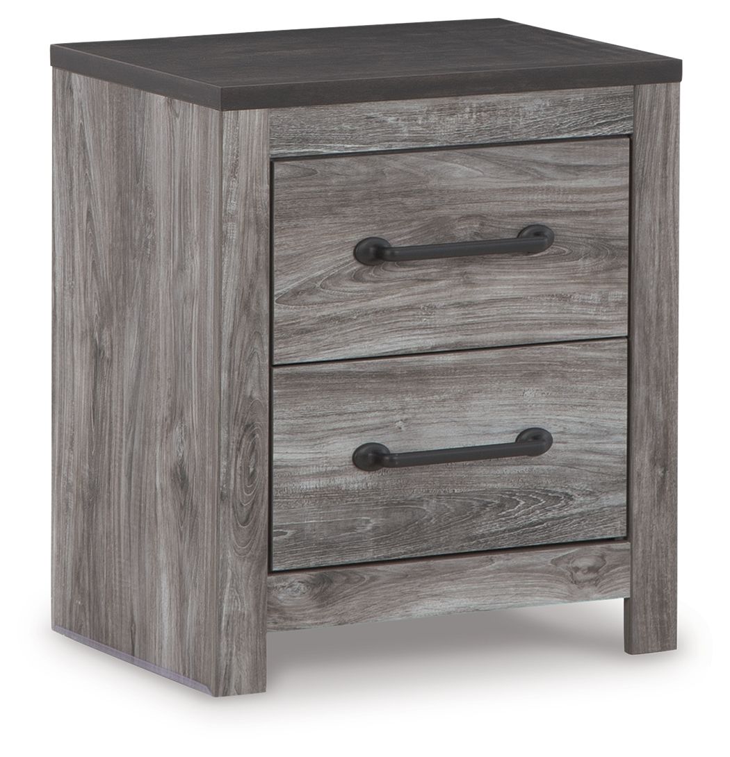 Bronyan - Two Drawer Night Stand - Dark Gray - Image 1