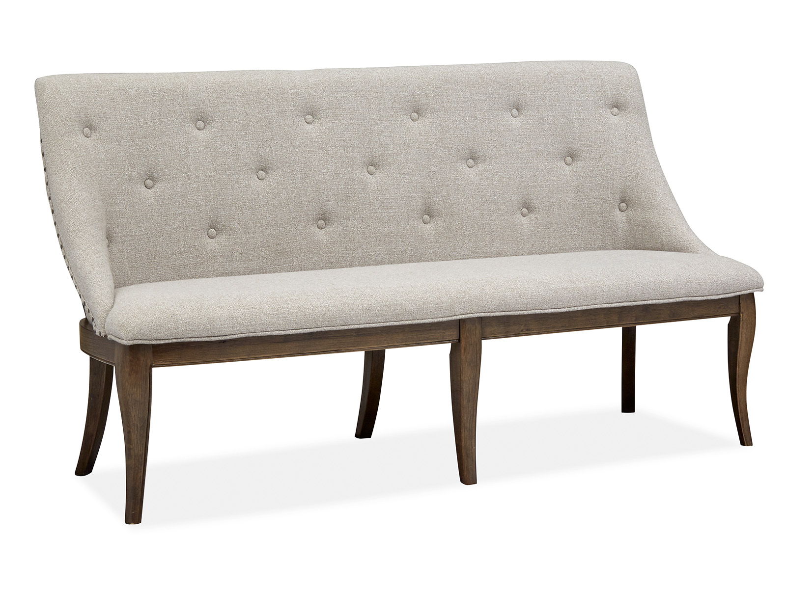Roxbury Manor - Bench With Upholstered Seat and Back - Homestead Brown - Image 1