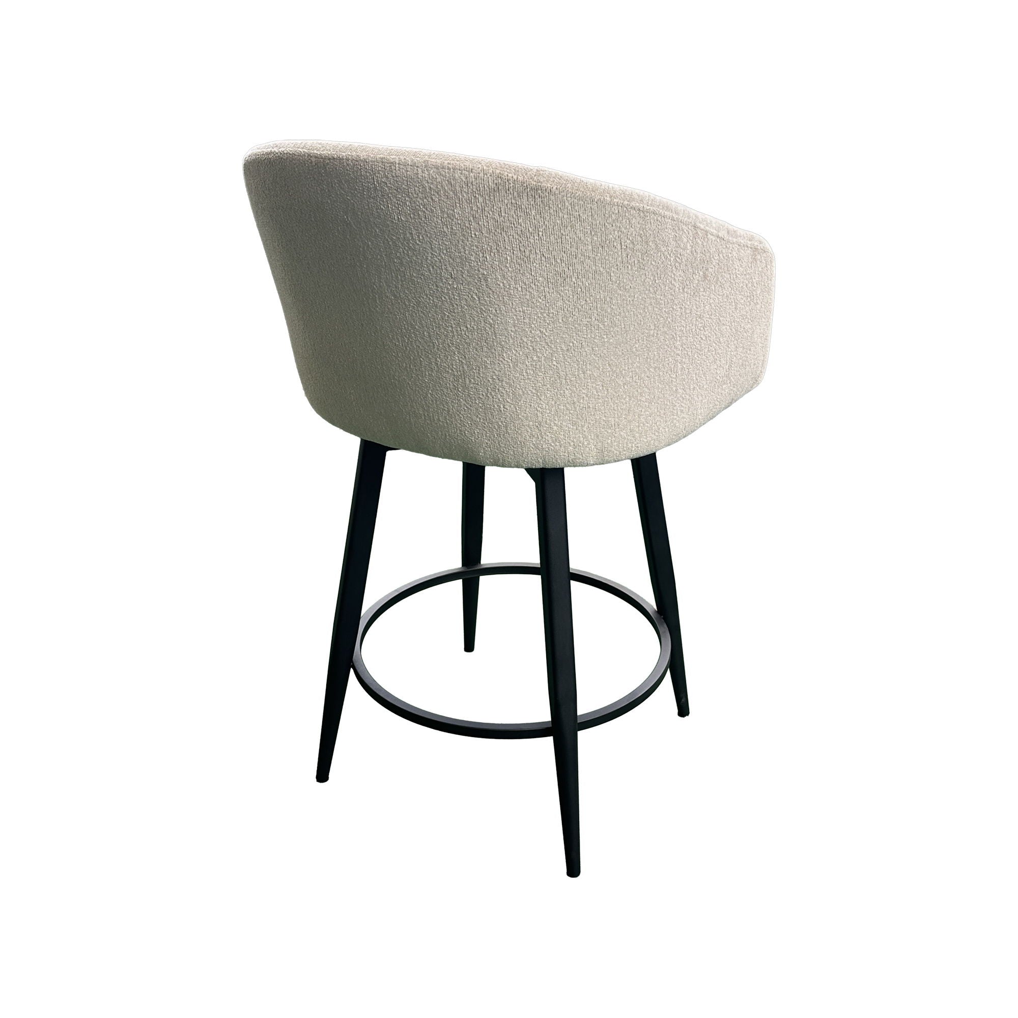 Metal Base Barstools - Barstool With Barrel Seat - Champagne - Image 3