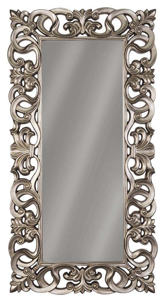 Lucia – Floor Mirror – Antique Silver Finish