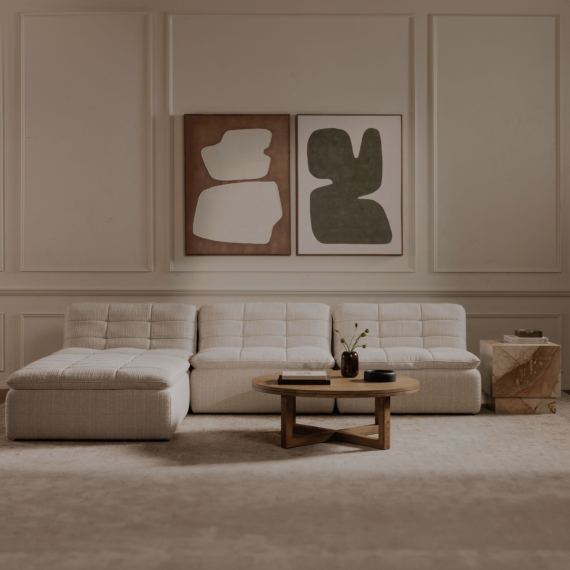 Lino - Lounge Modular Sectional - Beige - Image 2