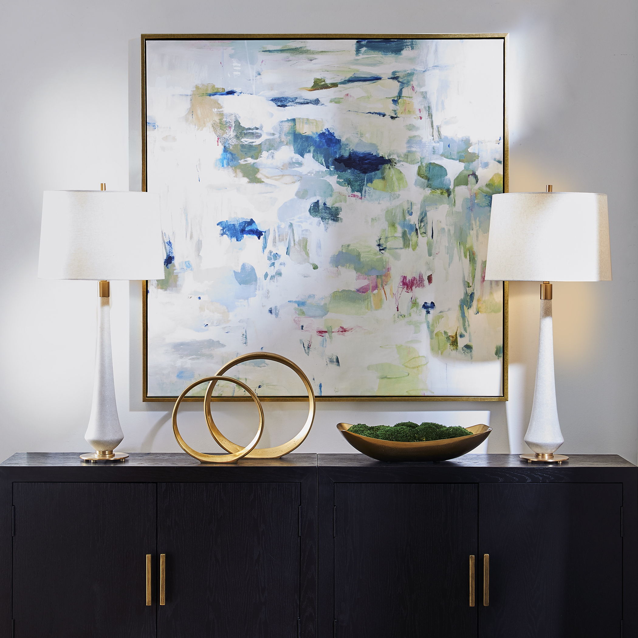 Abstract Reflections - Framed Canvas - Gray - Image 2