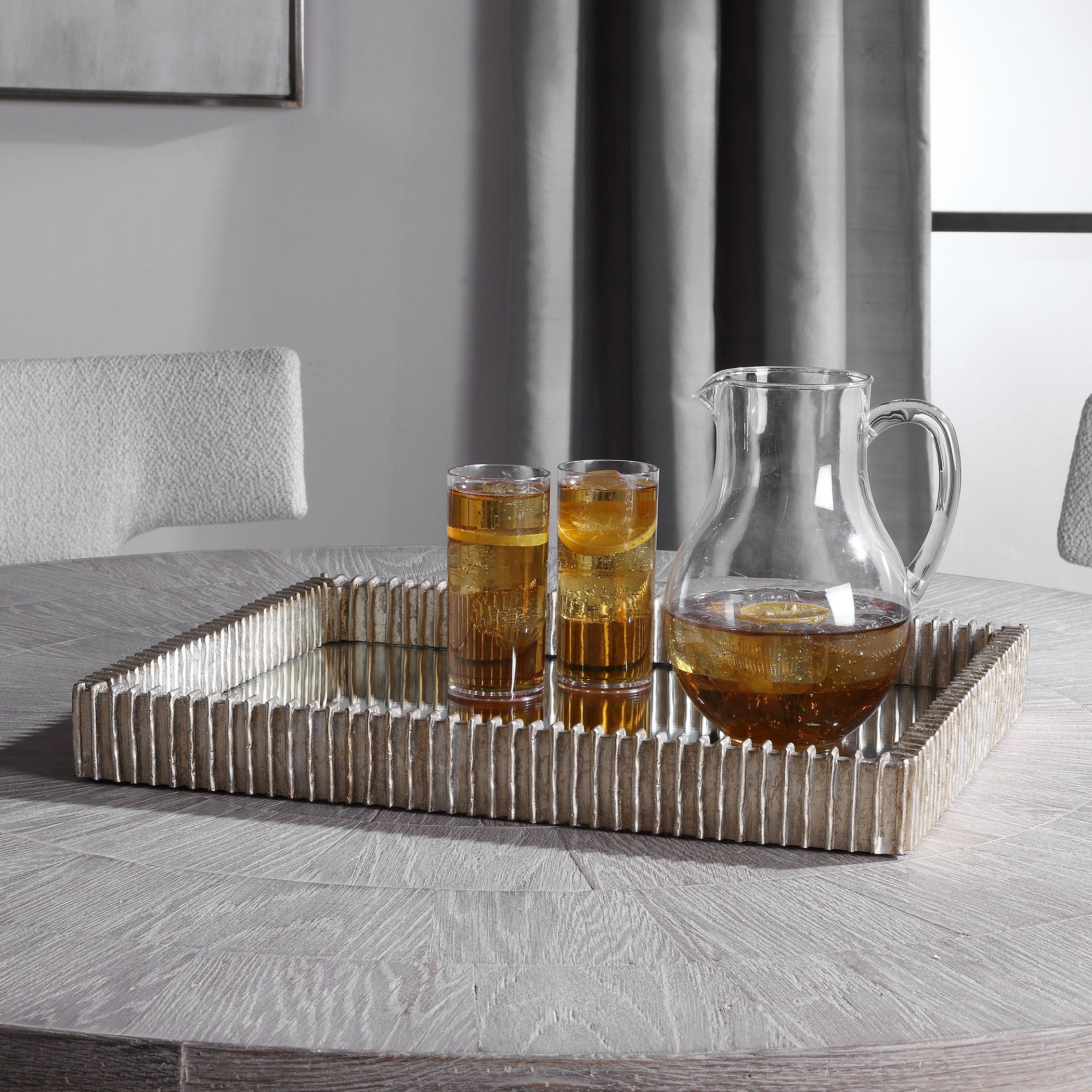 Talmage - Mirrored Tray - Silver - Image 3