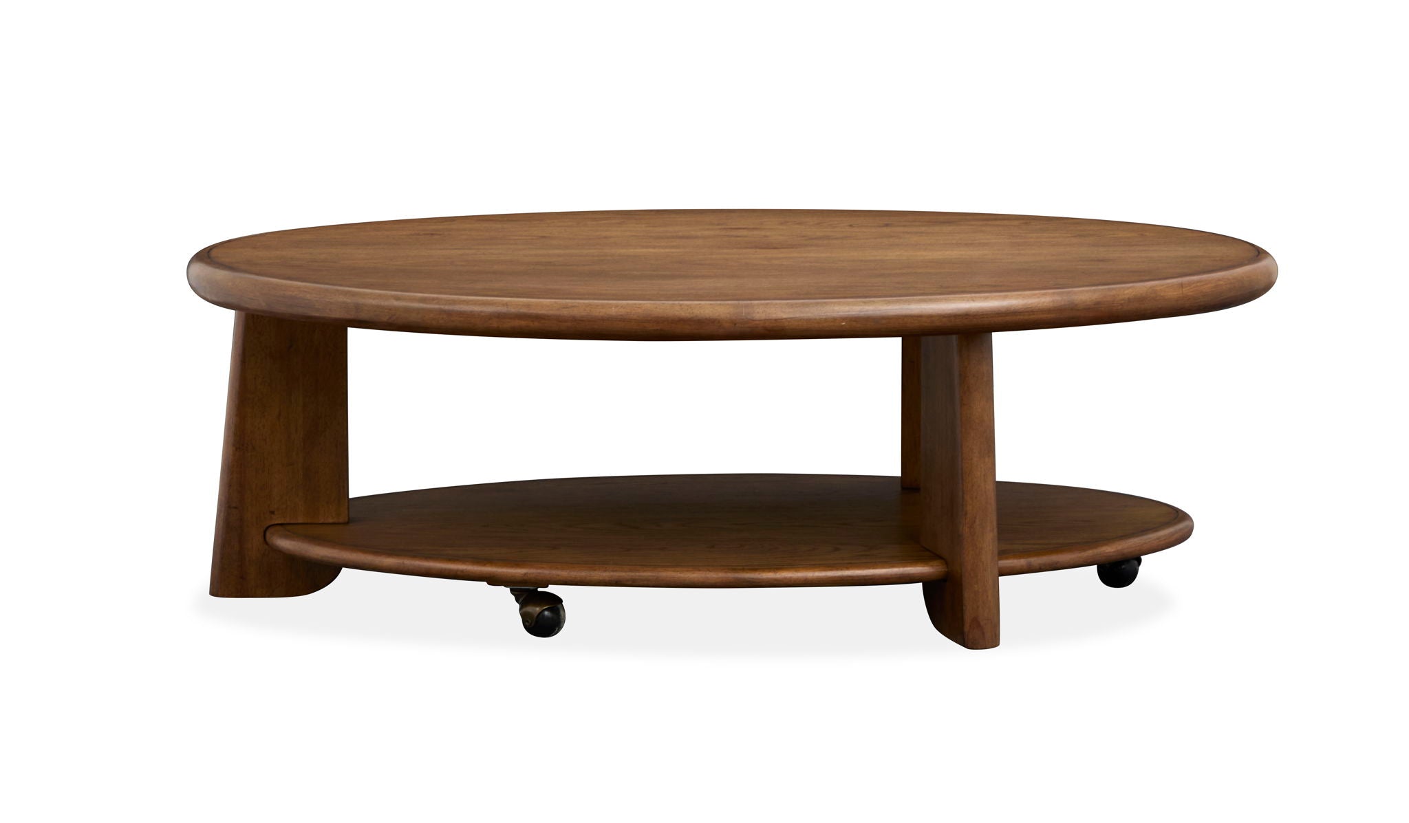 Tanner - Oval Cocktail Table With Casters - Tawny Brown - Image 3