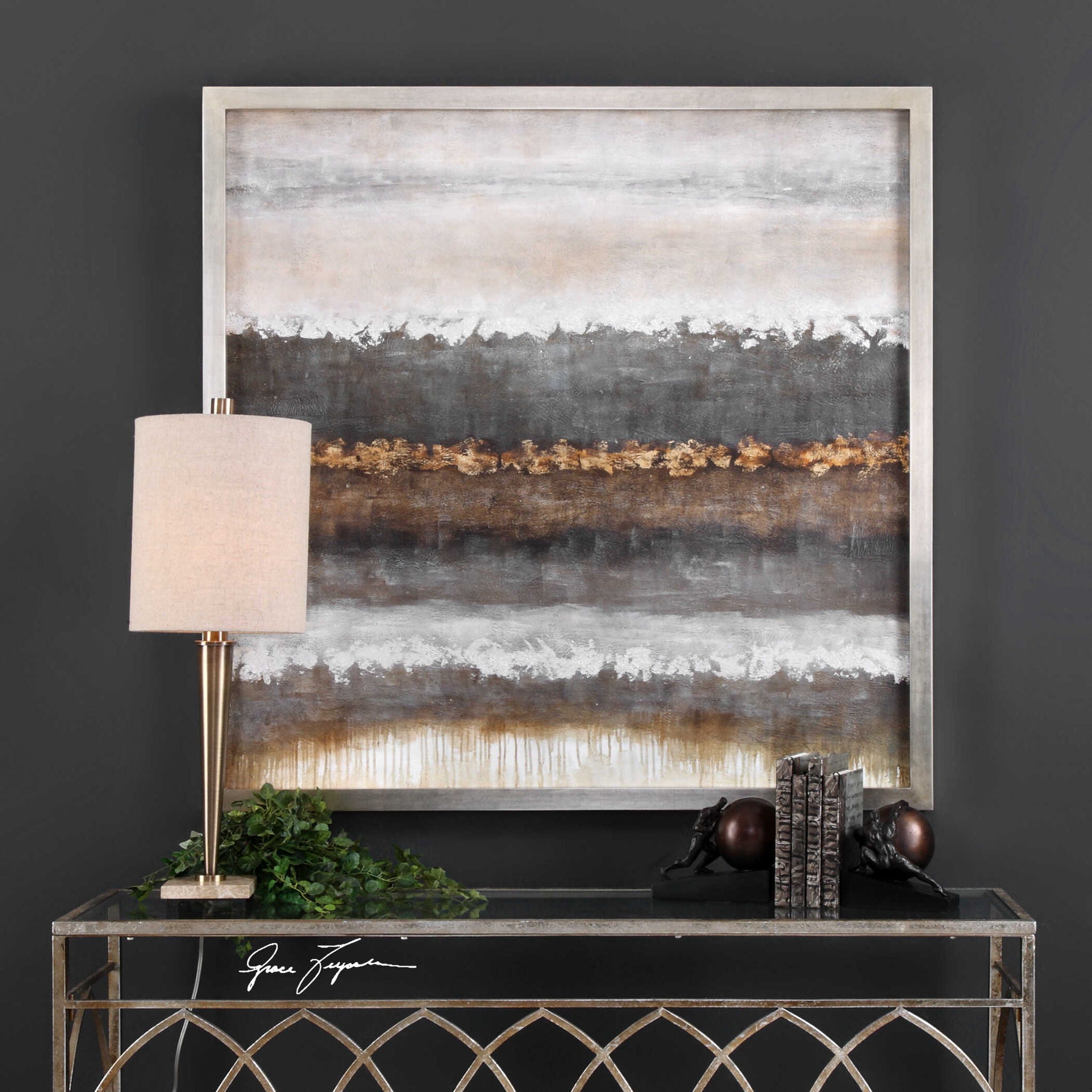 Layers - Landscape Art - Pearl Silver - Image 3