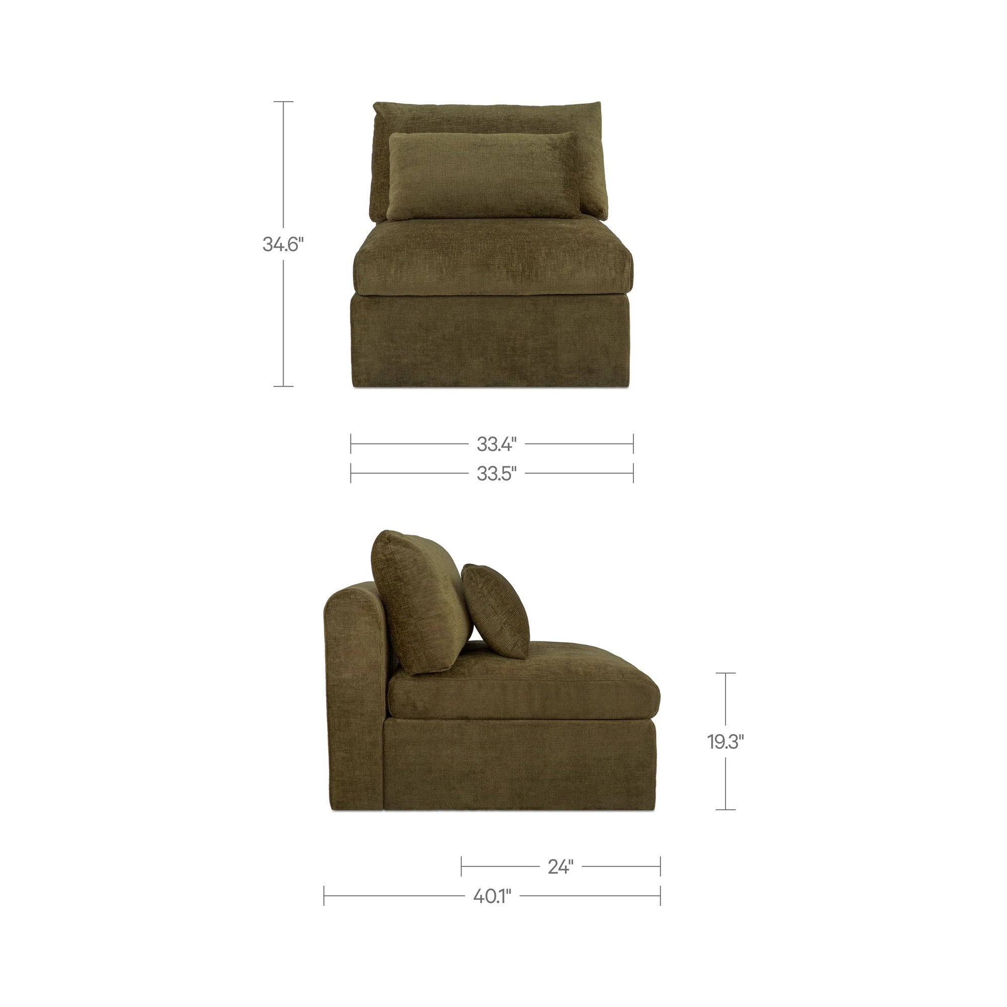 Swift - Slipper Chair - Dark Green - Image 2