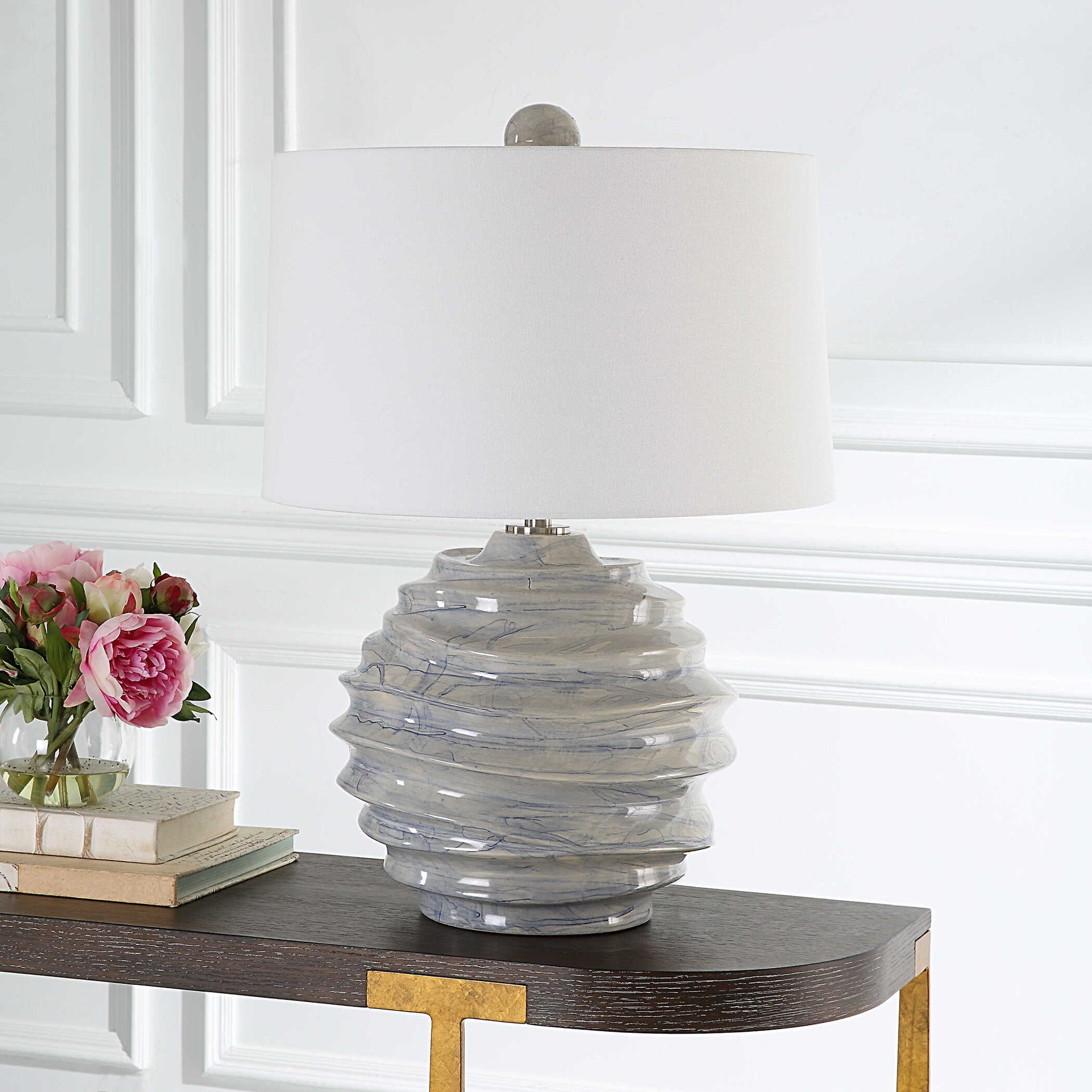 Waves - Blue & White Accent Lamp - Image 3