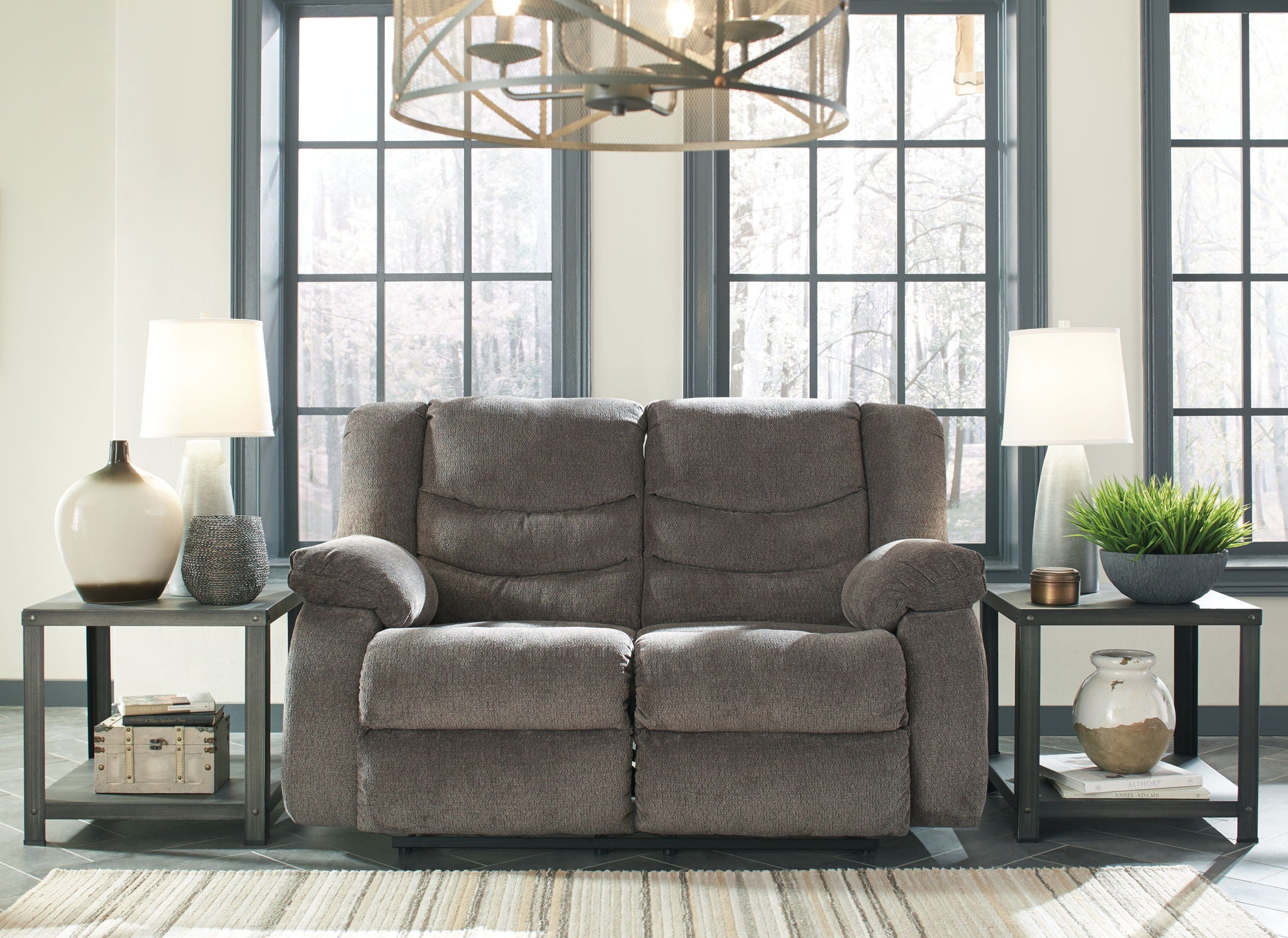 Tulen - 2 Pc. - Reclining Sofa, Reclining Loveseat - Gray - Image 3
