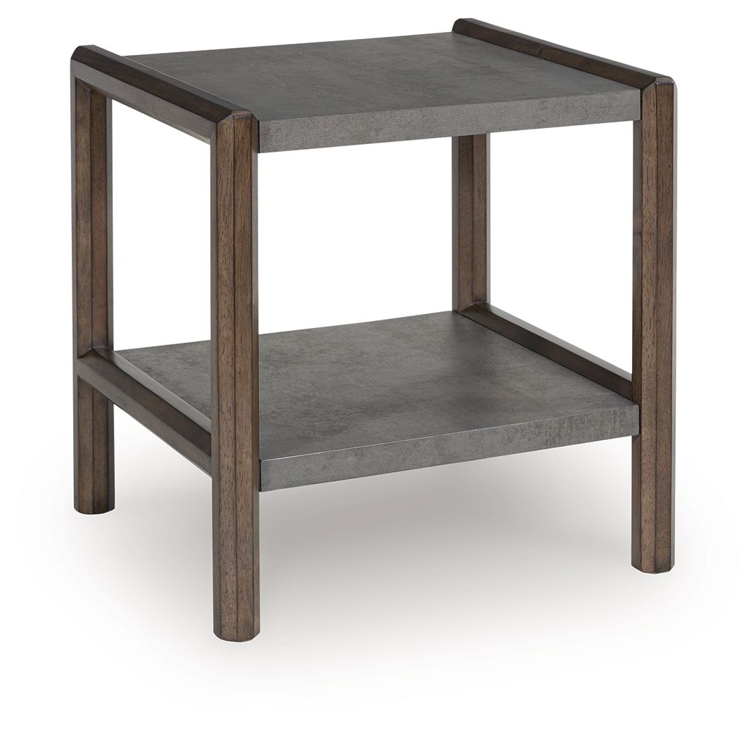 Kallenny - Rectangular End Table - Brown / Gray - Image 1