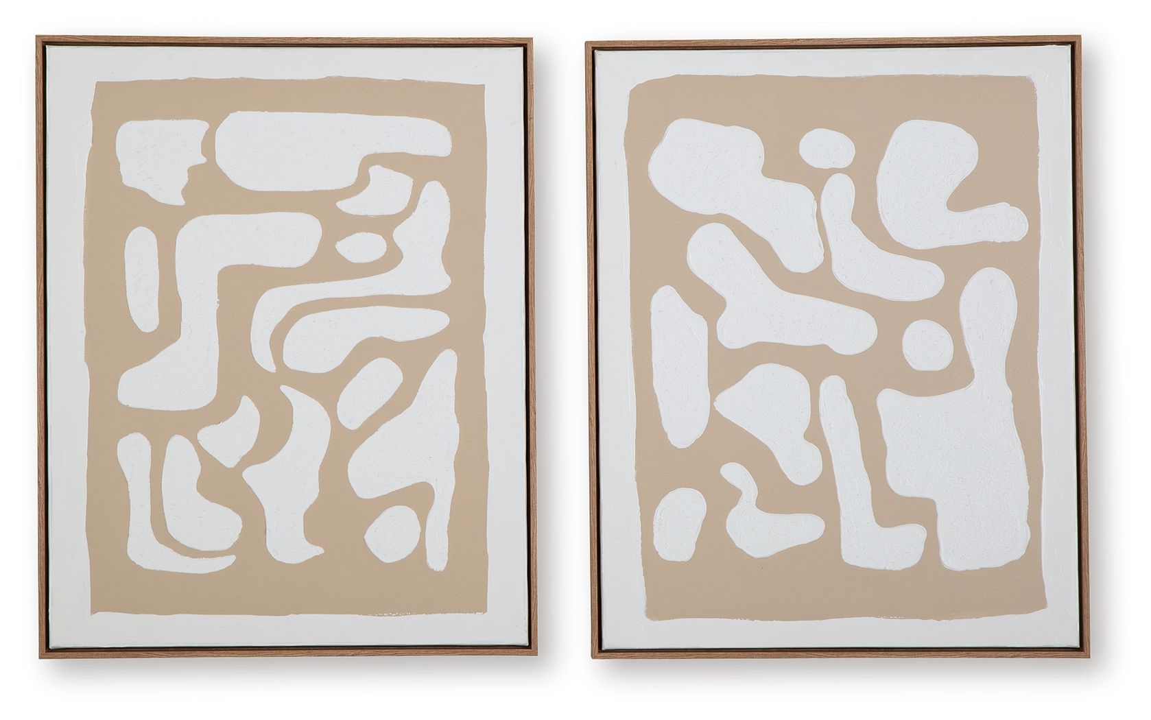 Waldett – Wall Art Set (Set of 2) – Beige / White