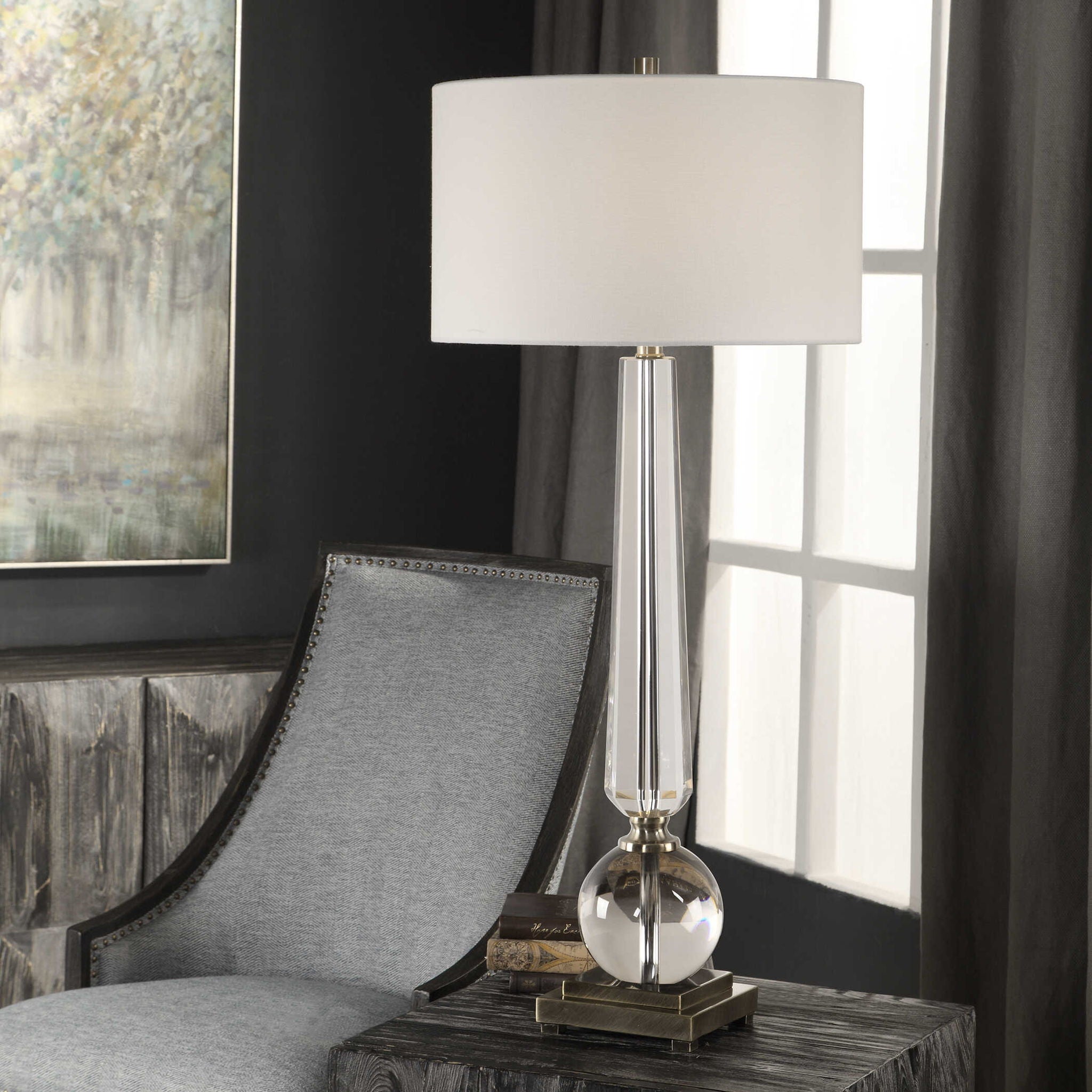 Crista - Crystal Lamp - Pearl Silver - Image 2