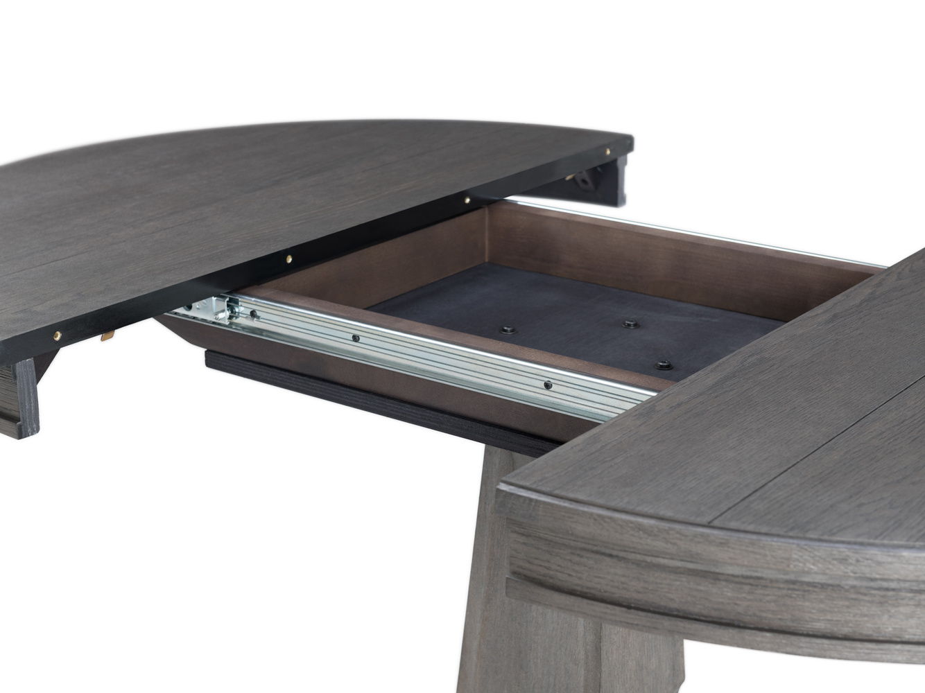 Foundry - Pedestal Table - Brushed Pewter - Image 3